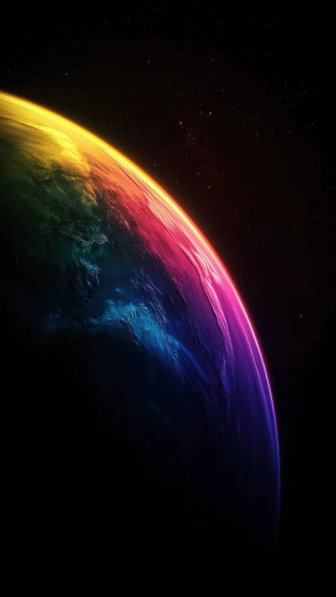 Dark Mode Pack Colorful Earth Planet From Above
