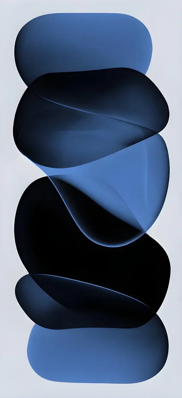 Dark Theme Black Bubbles Shapes Abstract White Best Wallpapers For Apple iPhone 16