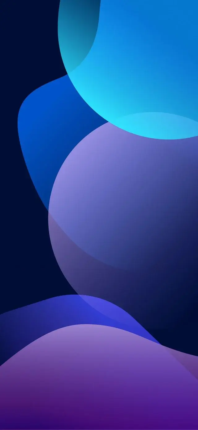 Dark Theme Blue And Purple Abstract Shapes Liquid Best Wallpapers For Apple iPhone 16
