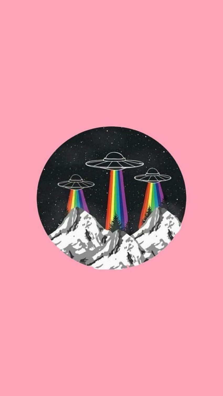 Desktop Wallpaper Lock Screen Cute LGBT Lockscreen Gay Aesthetic Ufos wallpaper for Apple iPhone, Apple Watch, Mac, iPad and Apple Watch