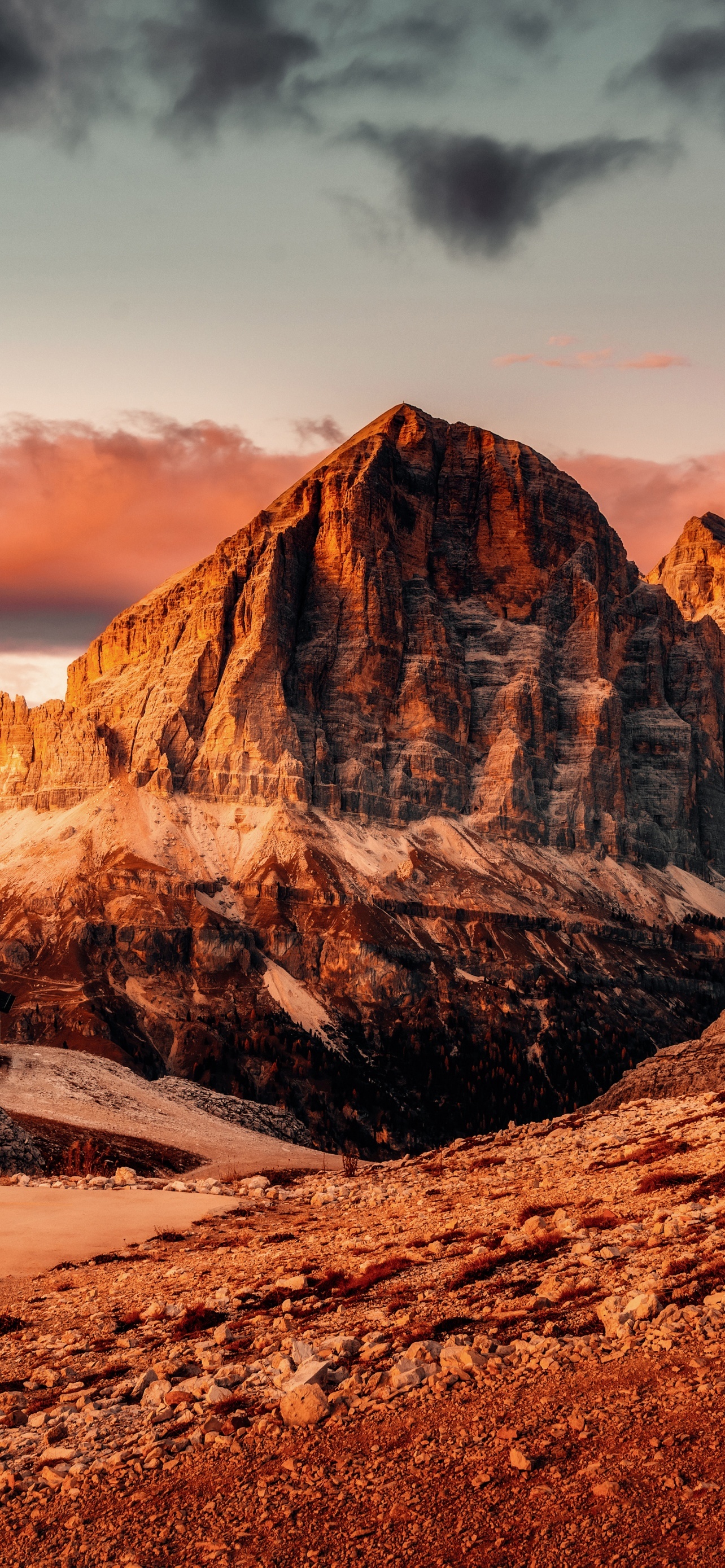 Dolomite Mountains Summer Italian Alps Sunset Mountain View
