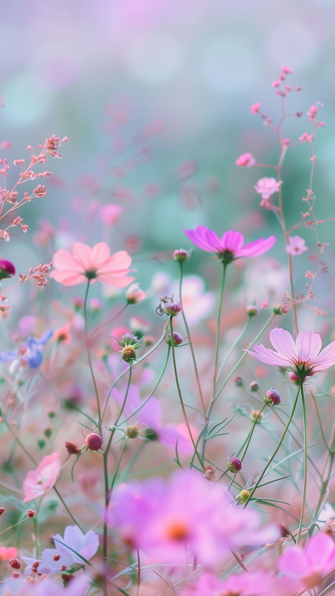 Floral iPhone Wallpapers Pink Flowers Flower Field