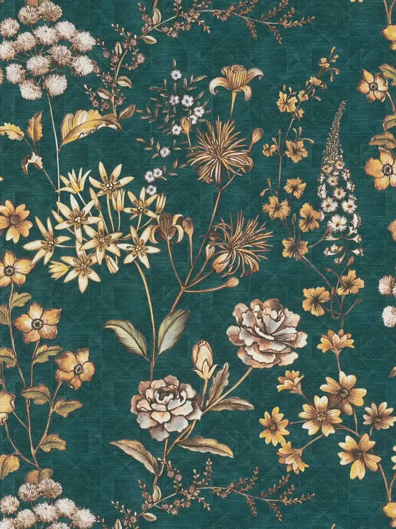 Floral Pattern Flowers Green