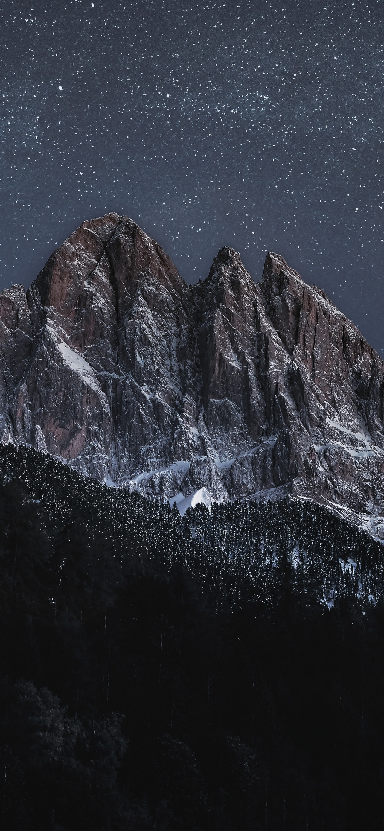 Geissler Group Odle Group Mountain Range Starry Sky Glacier