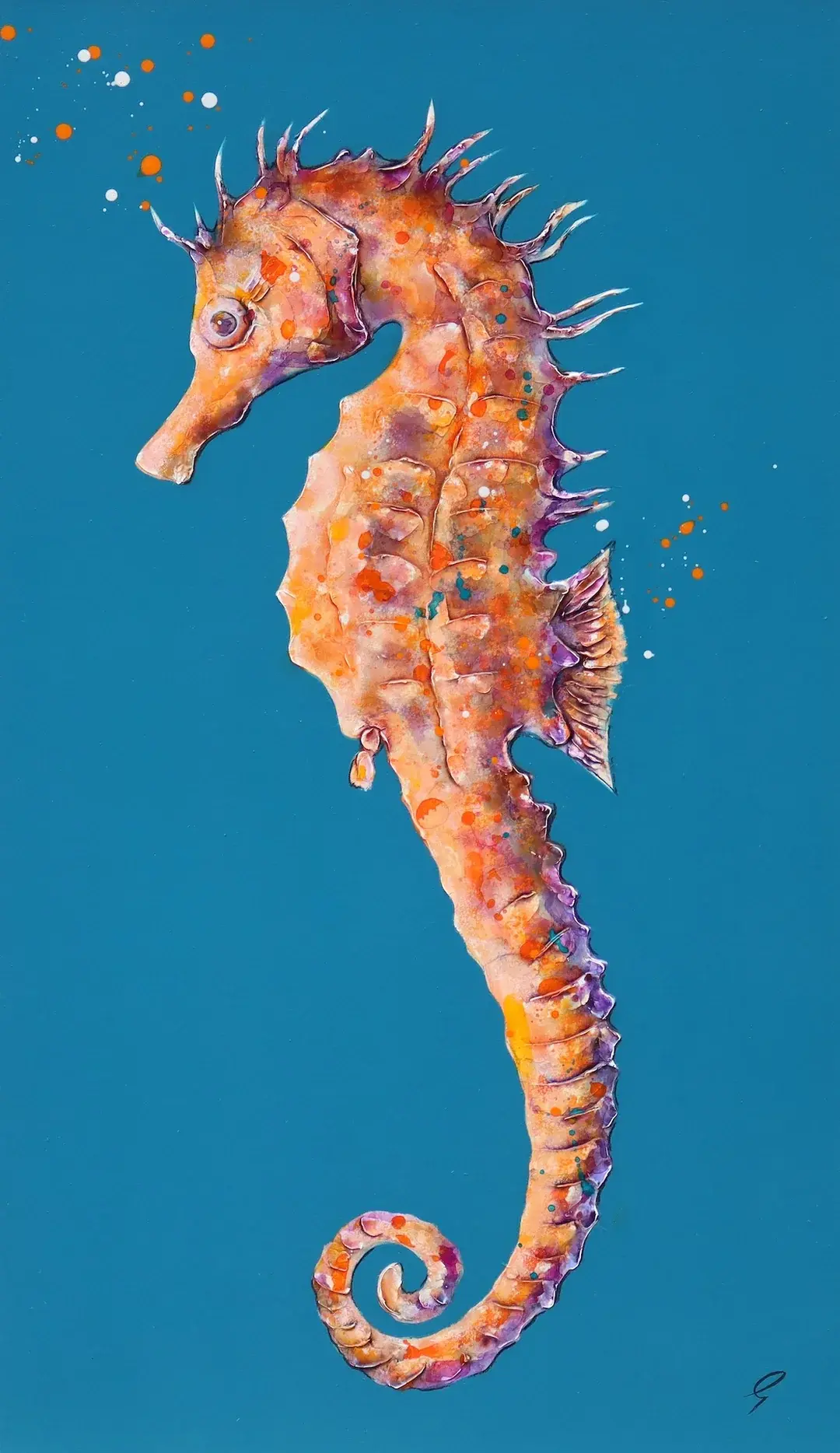 Gilesward Seahorses Blue wallpaper for Apple iPhone, Apple Watch, Mac, iPad and Apple Watch