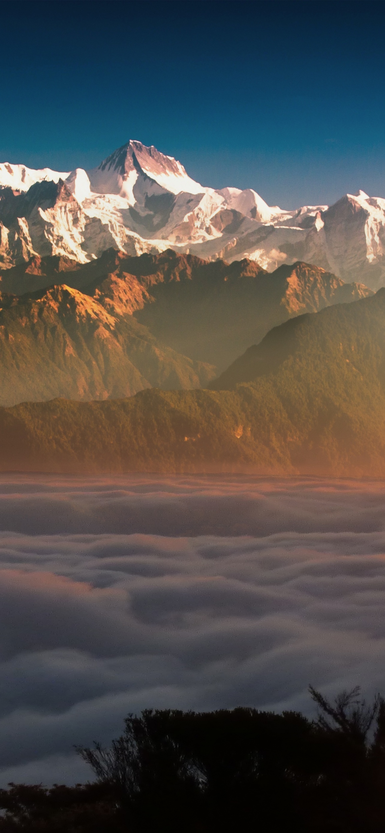 Glacier Mountains Clouds Sun Light Alpenglow Mountain Range wallpaper for Apple iPhone, Apple Watch, Mac, iPad and Apple Watch