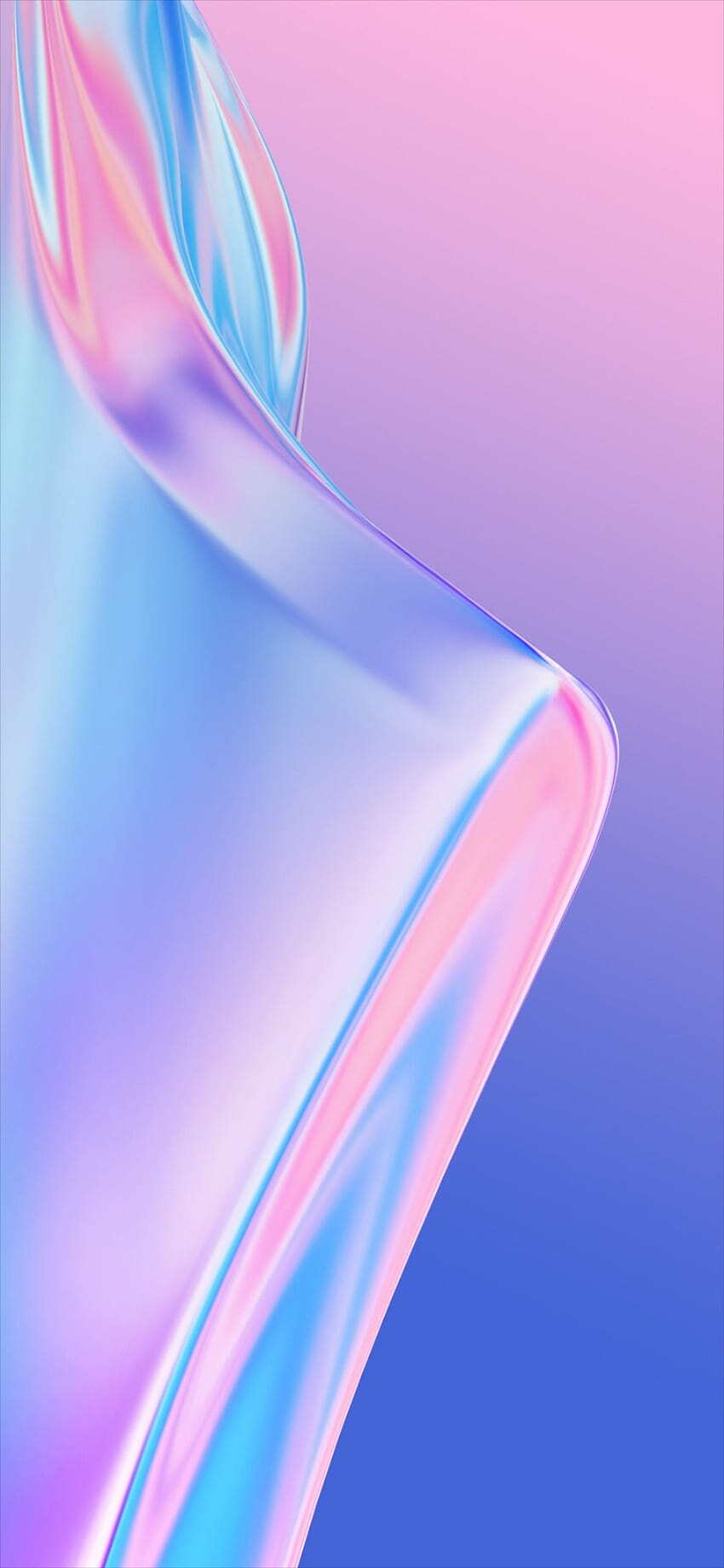 Glossy Glass Baby Pink And Blue Desktop Wallpaper OPPO Reno 5 Ultra OPPO A55