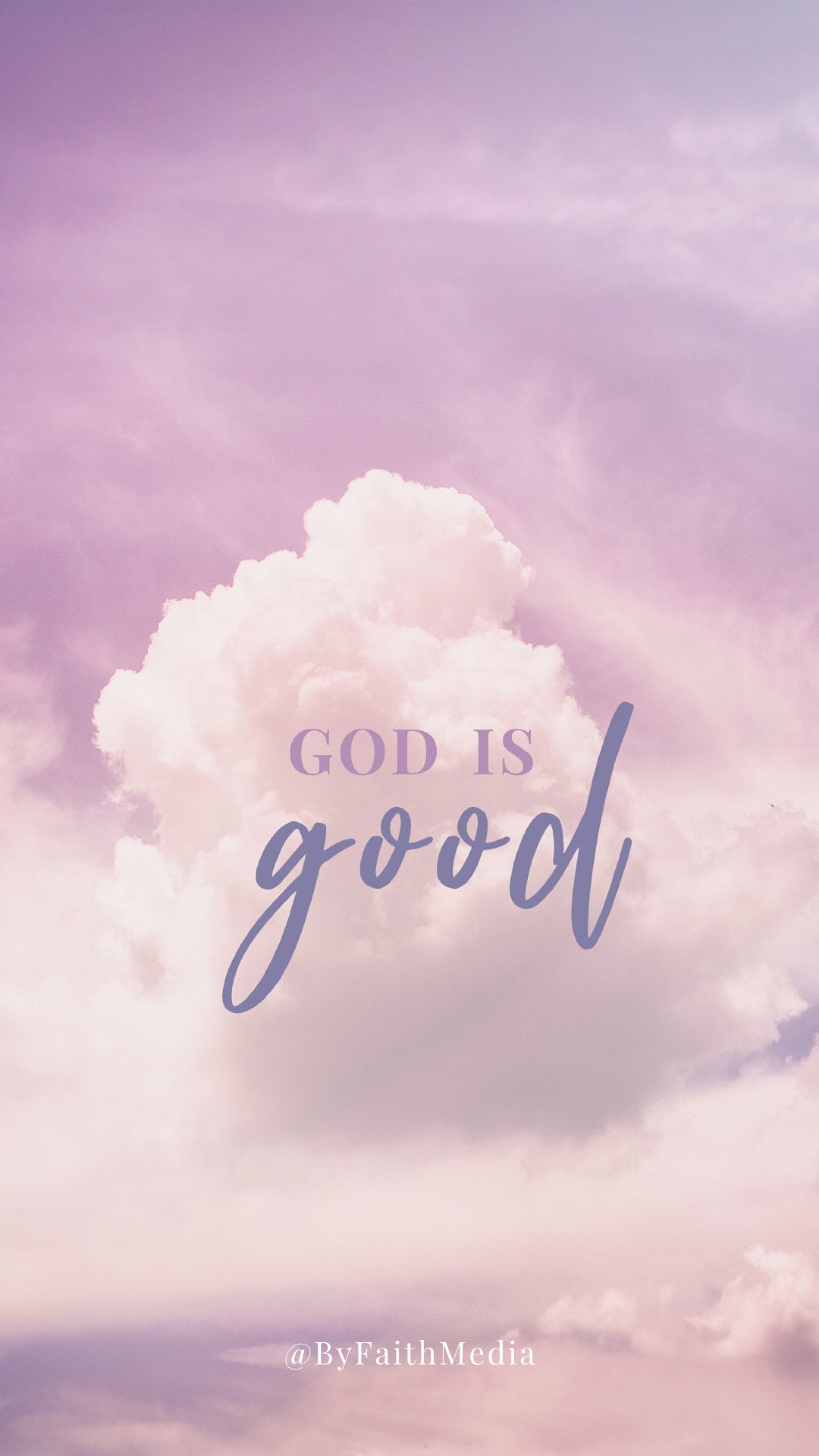 God Is Good Christian Purple Clouds wallpaper for Apple iPhone, Apple Watch, Mac, iPad and Apple Watch