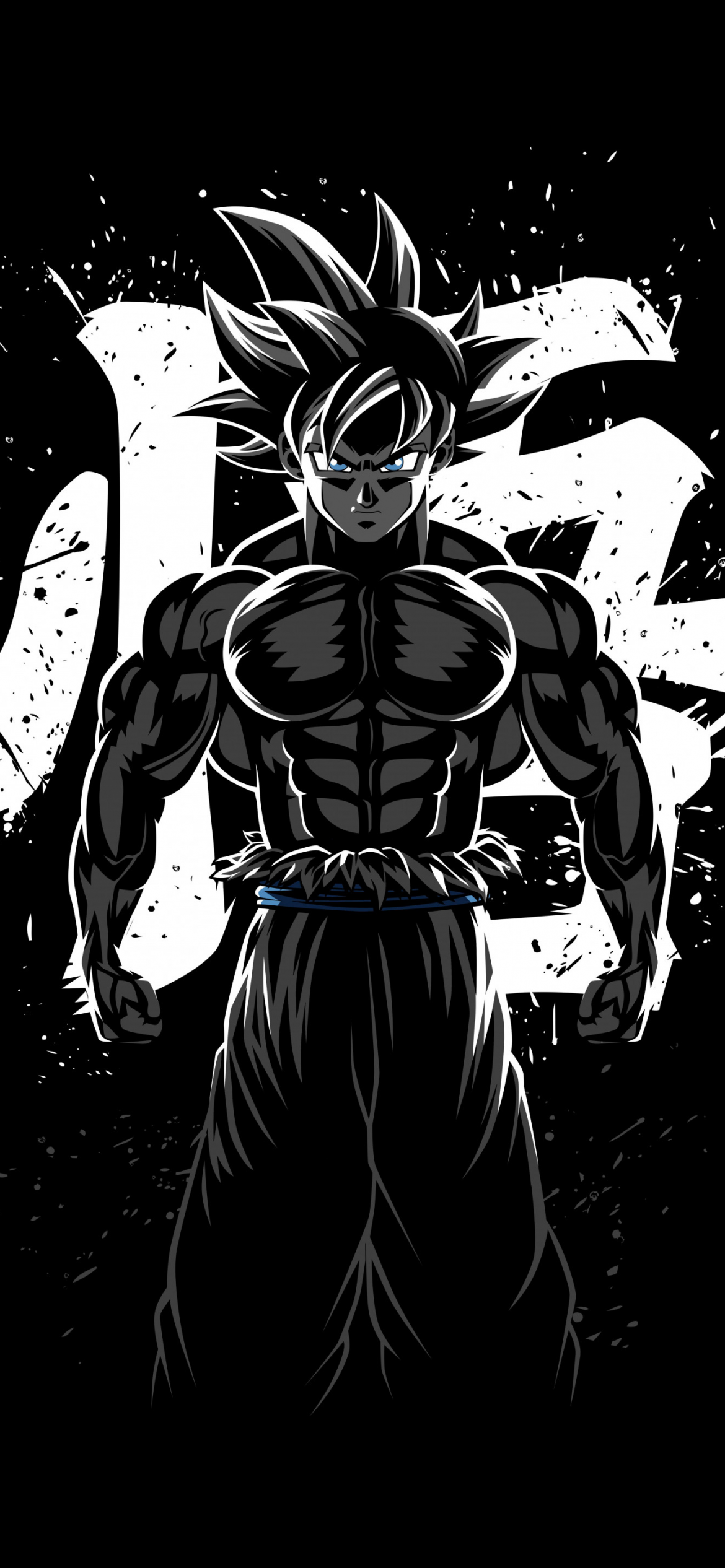 Goku Musculoso Dragon Ball Z AMOLED Minimal Black Goku Dragon Ball Z Anime Cartoon Manga