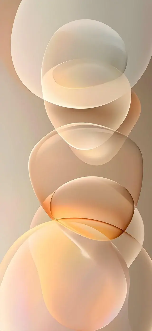 Gold Bubbles Circles Abstract Shapes Best Wallpapers For Apple iPhone 16