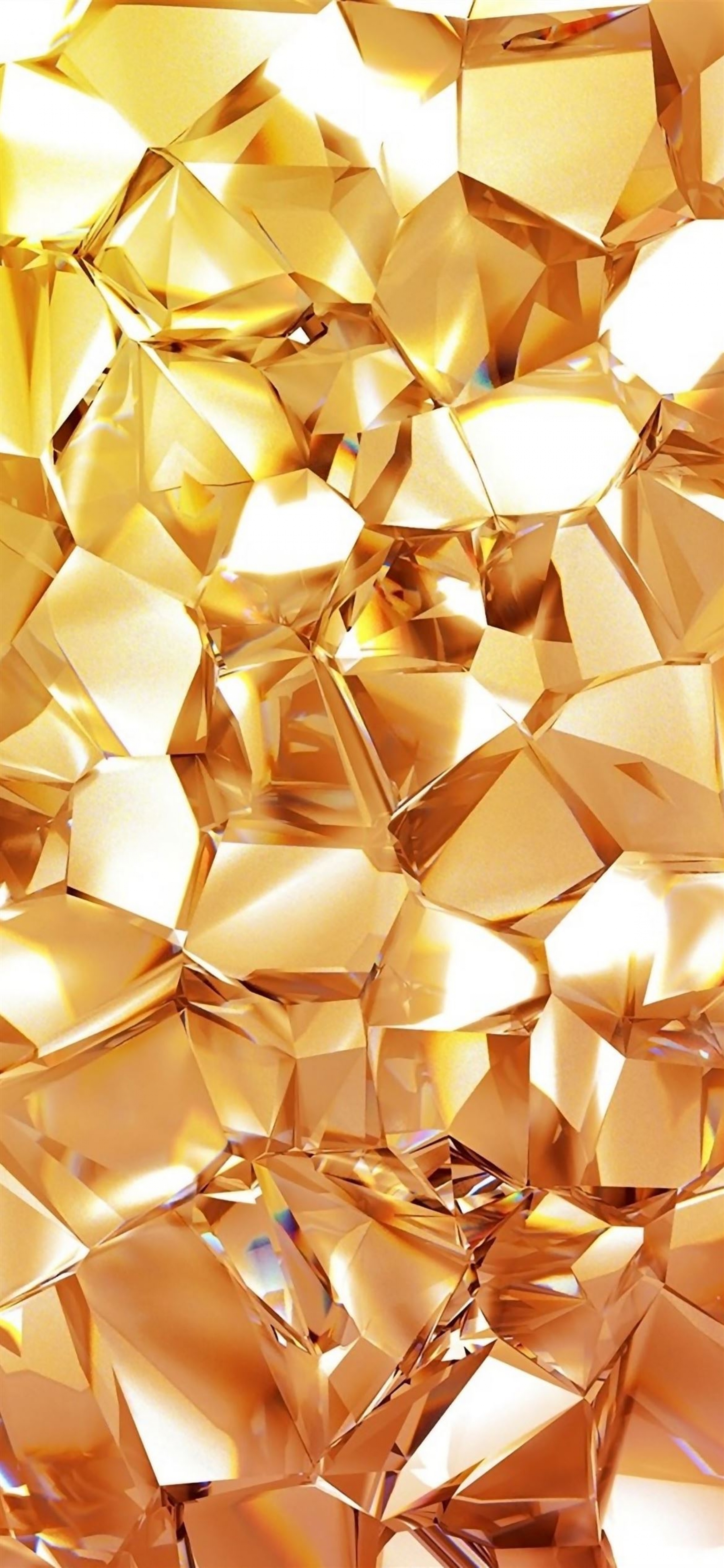 Gold Diamond Abstract 3D Digital Close Up