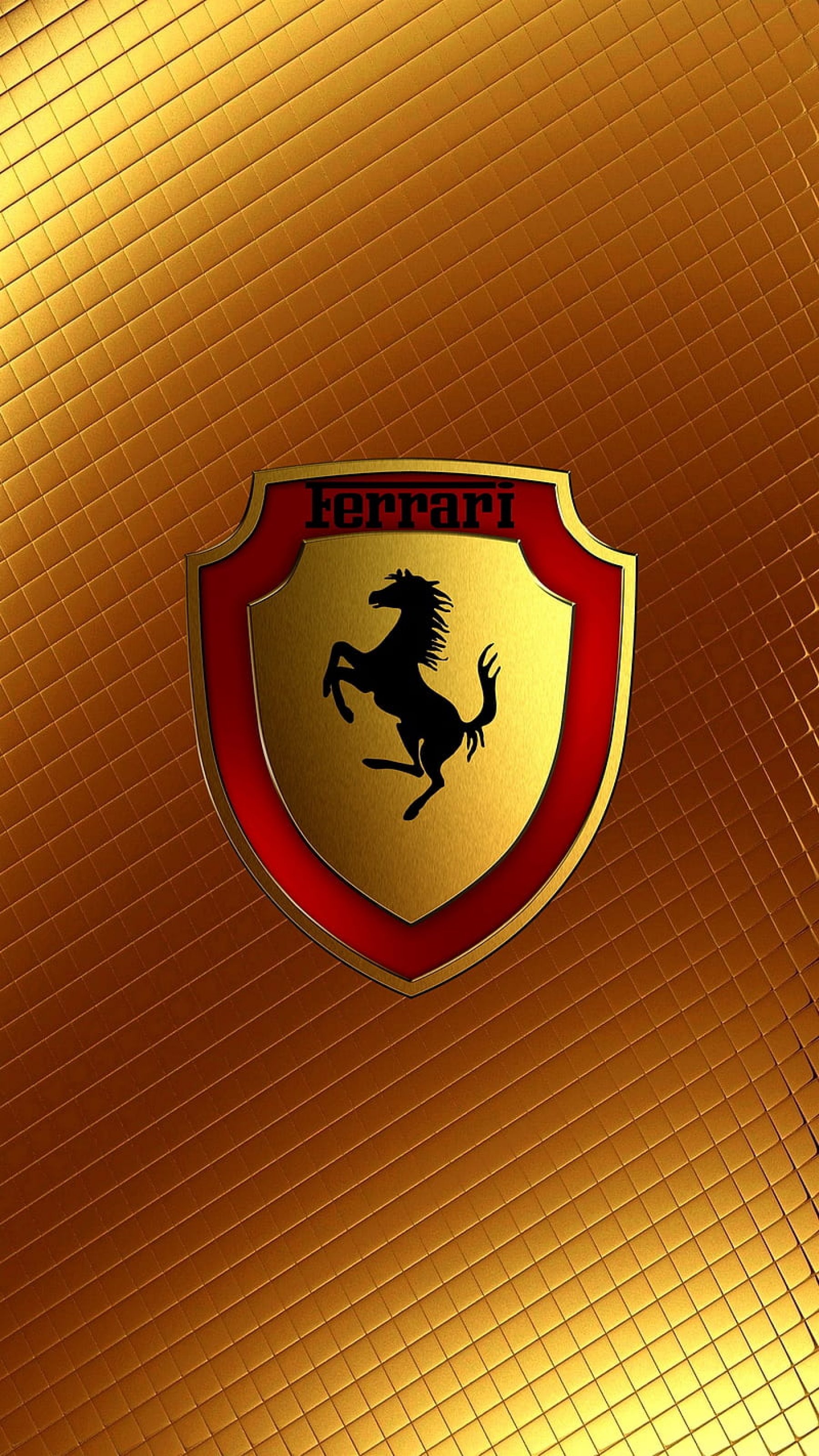 Gold Ferrari Logo wallpaper for Apple iPhone, Apple Watch, Mac, iPad and Apple Watch