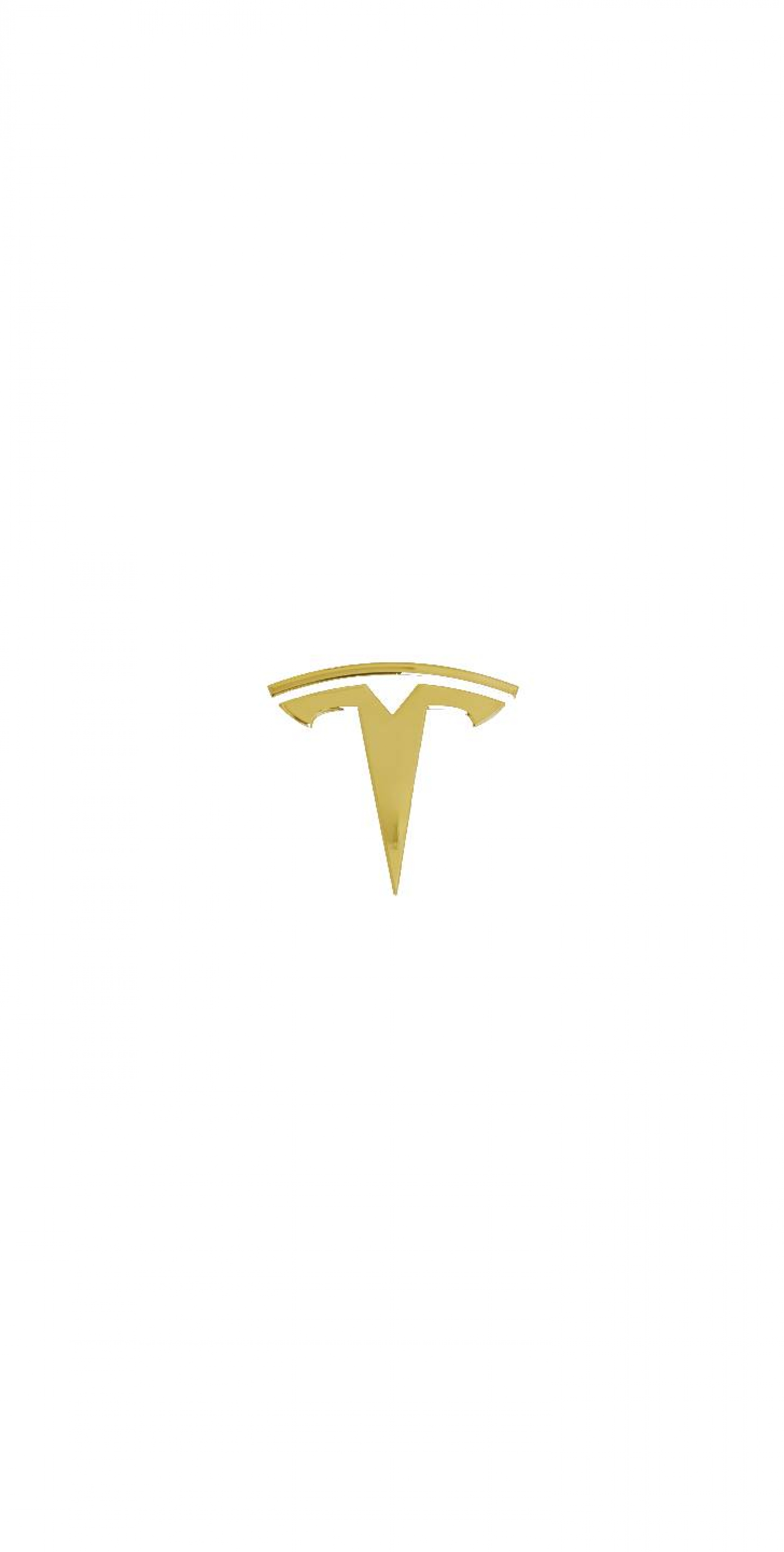 Gold Tesla Logo Official