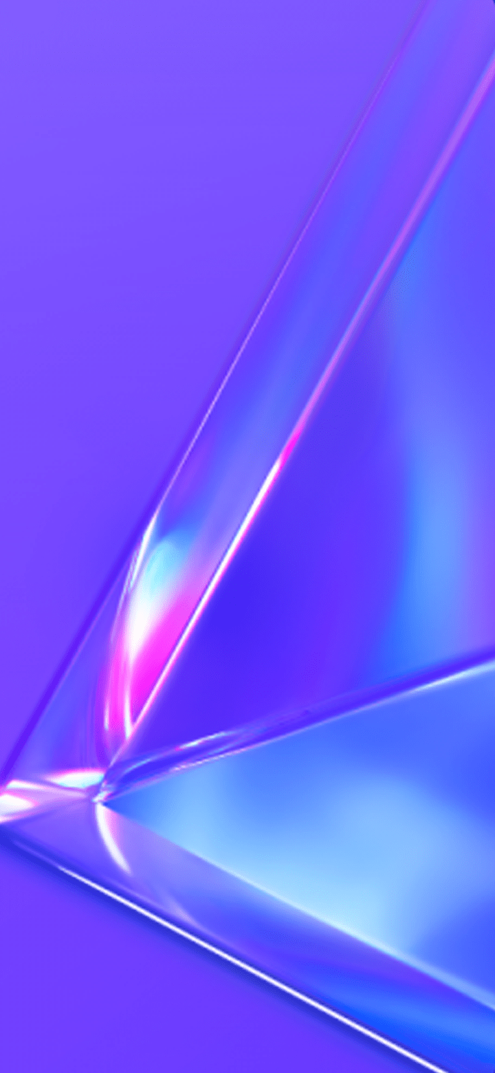 Google Android OPPO Smartphones ColorOS Stock Default Wallpapers 3D Glass Edge Iridescent Shine Purple