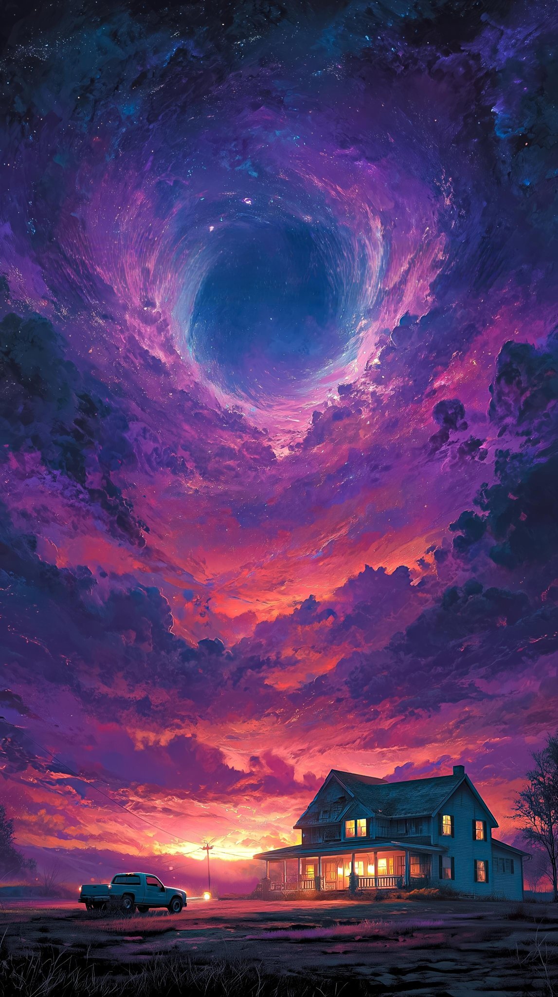 Gorgeous Purple Space Stars Cosmos Ranch Anime Style Best X Twitter ...