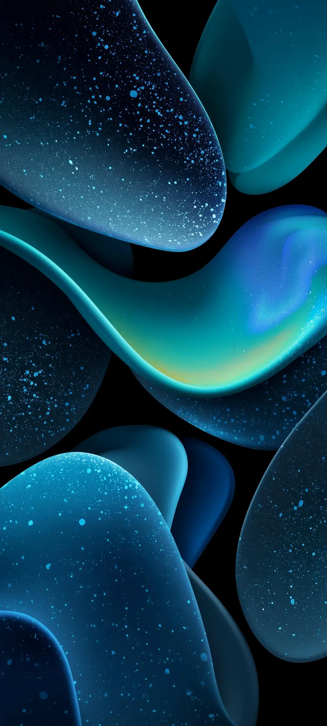 Green Turquoise Blue Abstract Shapes Best Top Wallpapers For iPhone 17 Pro Max For Apple iOS 26 iPhone wallpaper
