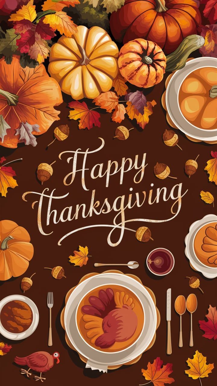 Happy Thanksgiving Text Seasonal Wallpapers For Thanksgiving Pumpkin Pie wallpaper for Apple iPhone, Apple Watch, Mac, iPad and Apple Watch