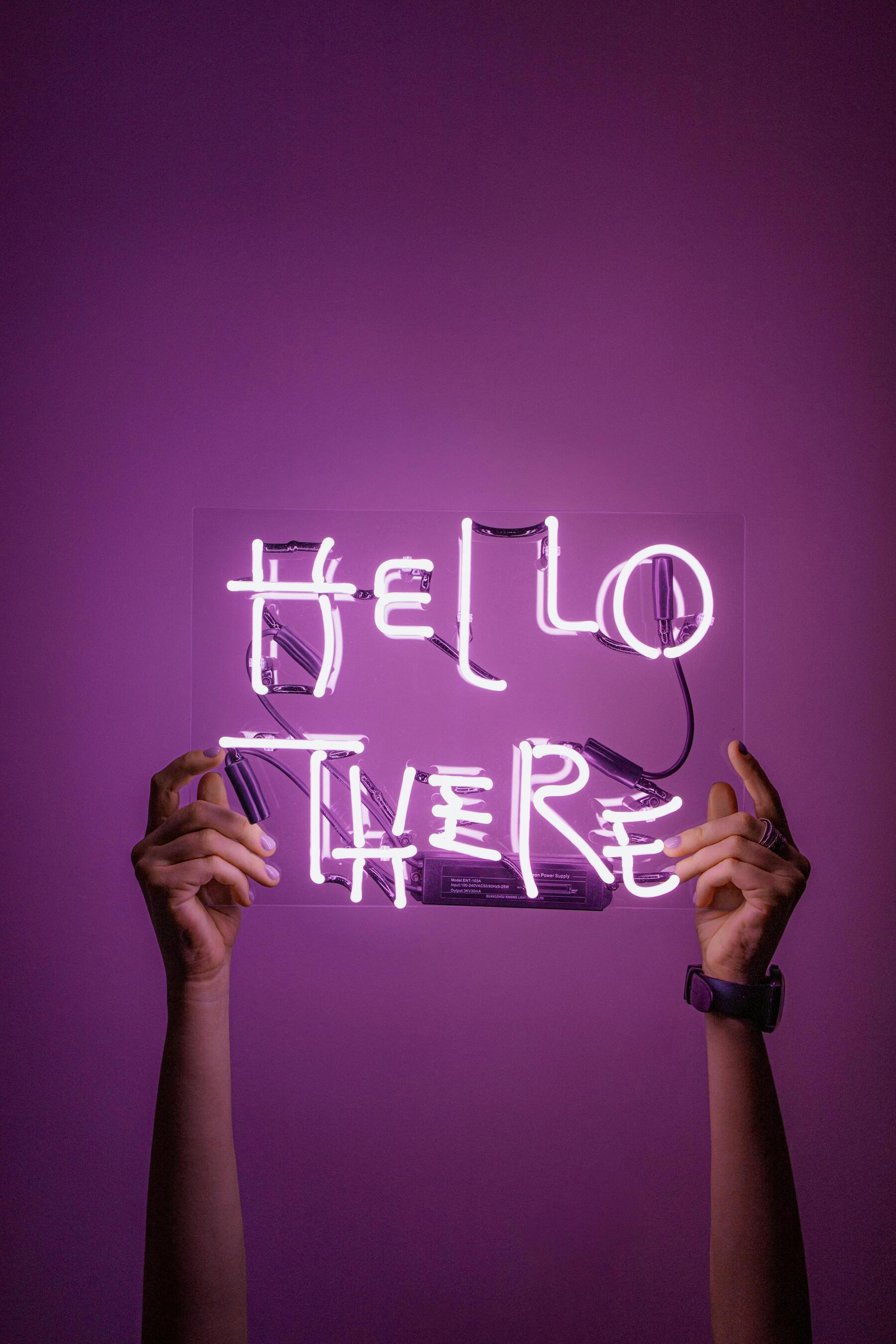 Hello There Purple Background Creative Unique Different Desktop Background Wallpaper Picture For Apple iPhone Google Android Pixel And Samsung Galaxy