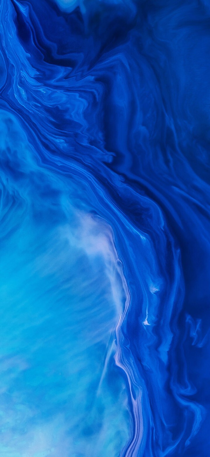 High Res Huawei Enjoy 10 Plus Stock Wallpaper Blue Artwork