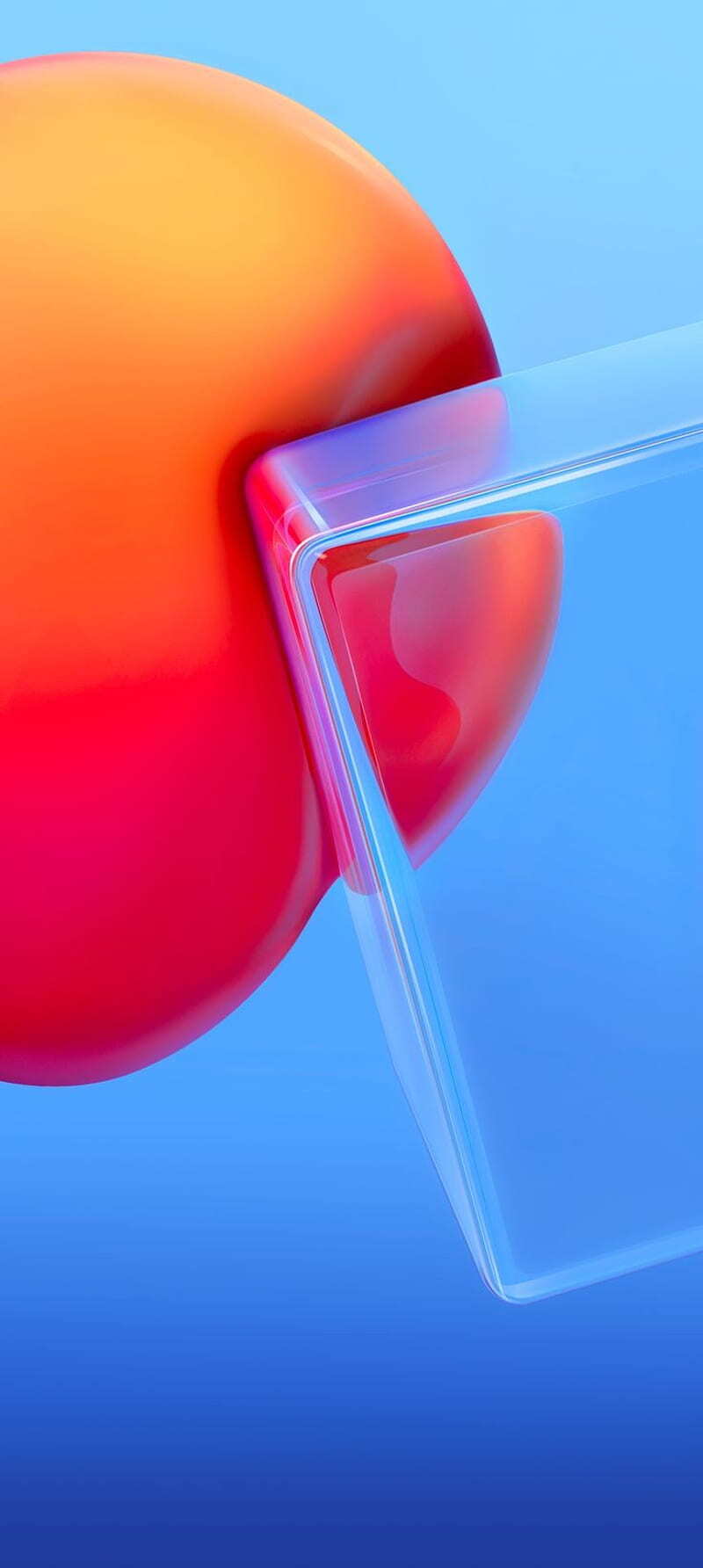 High Resolution HD Wallpaper OPPO Default Glass Plus Red Bubble