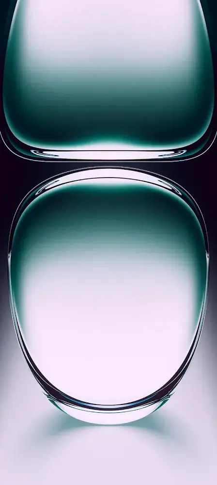 High Resolution OPPO Reno 12 Stock Default Green Bubbles Glass 3D wallpaper for Apple iPhone, Apple Watch, Mac, iPad and Apple Watch