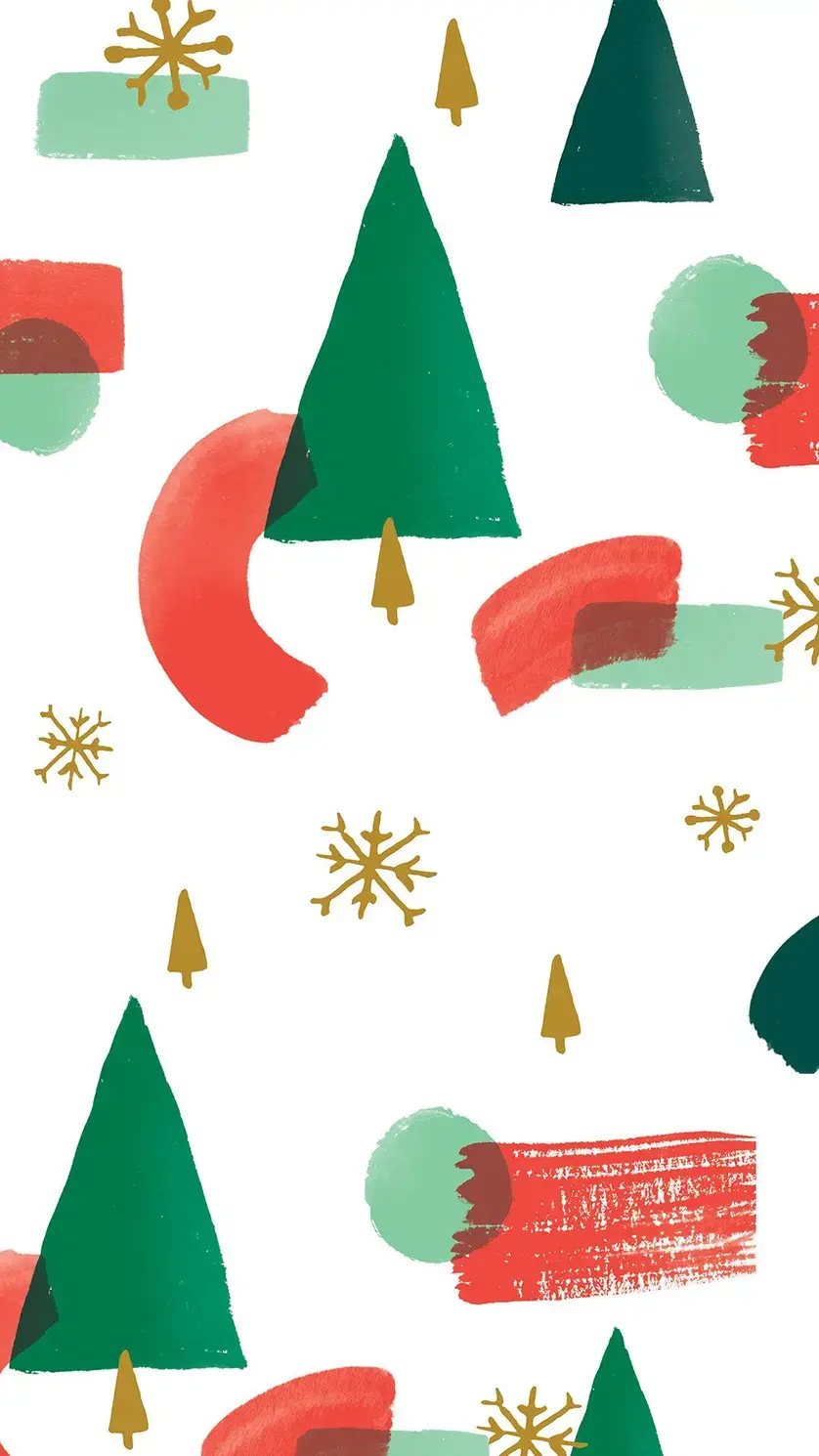 Holiday Wallpaper Art Minimalistic Christmas Xmas