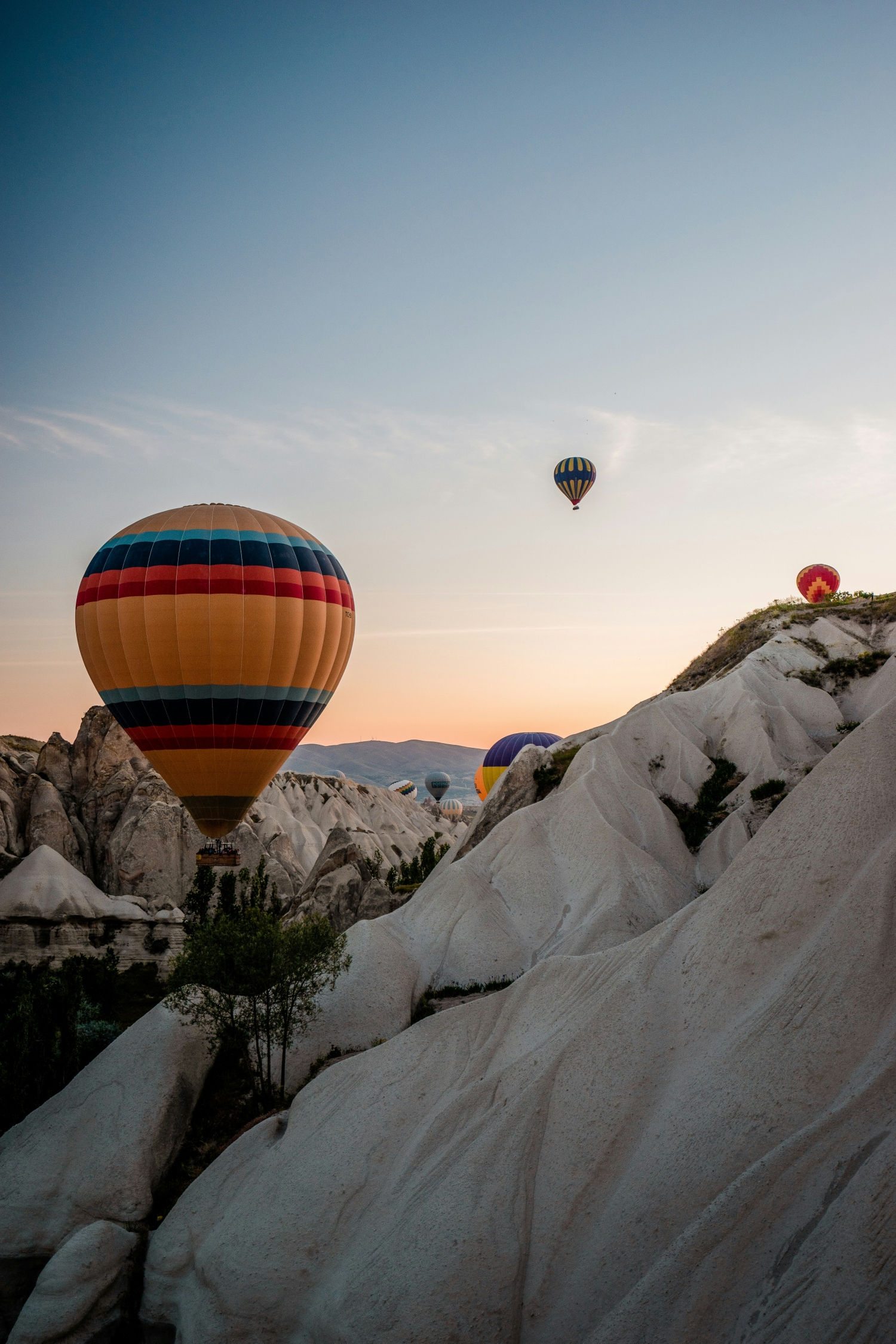 Hot Air Balloons At Sunrise In Turkey