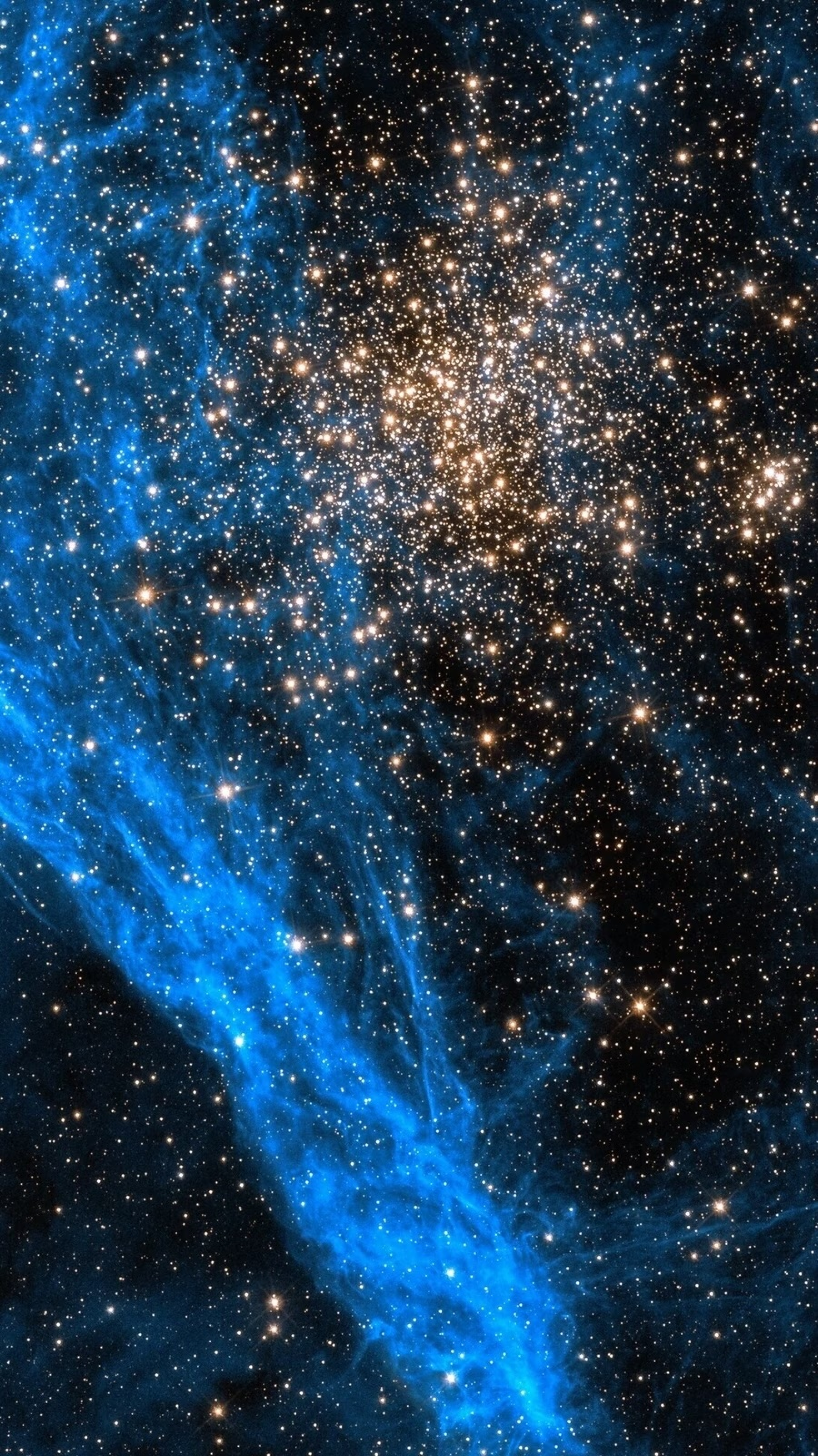 Hubble Space Telescope Deep Space Blue With Stars