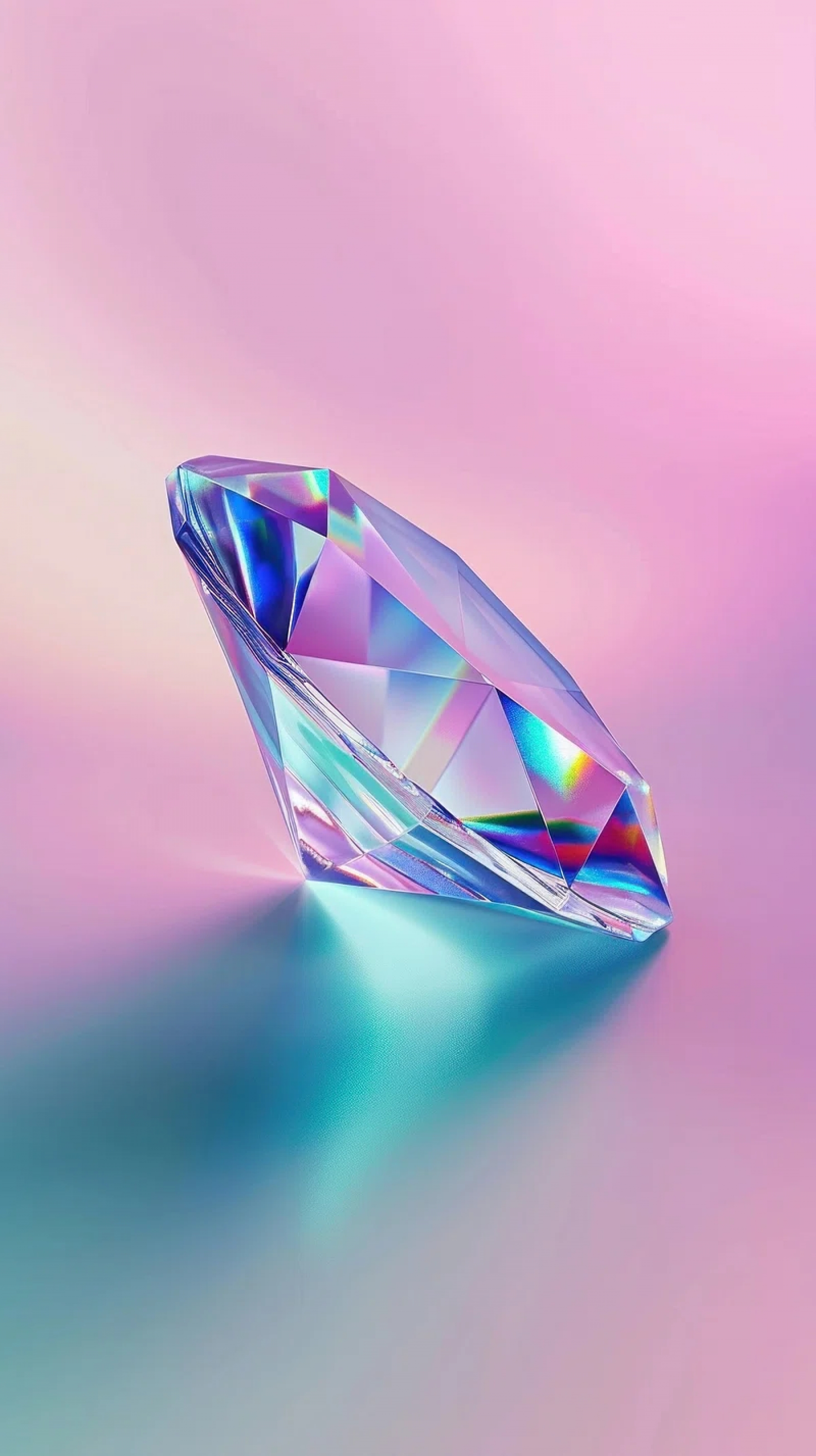 Huge Iridescent Colorful Diamond