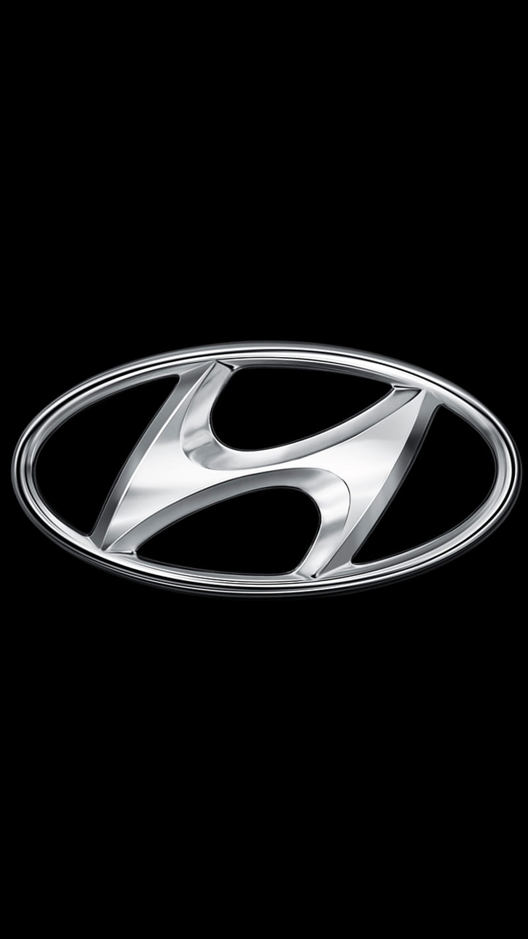 Hyundai Logo Metallic — Download Free iPhone Wallpapers