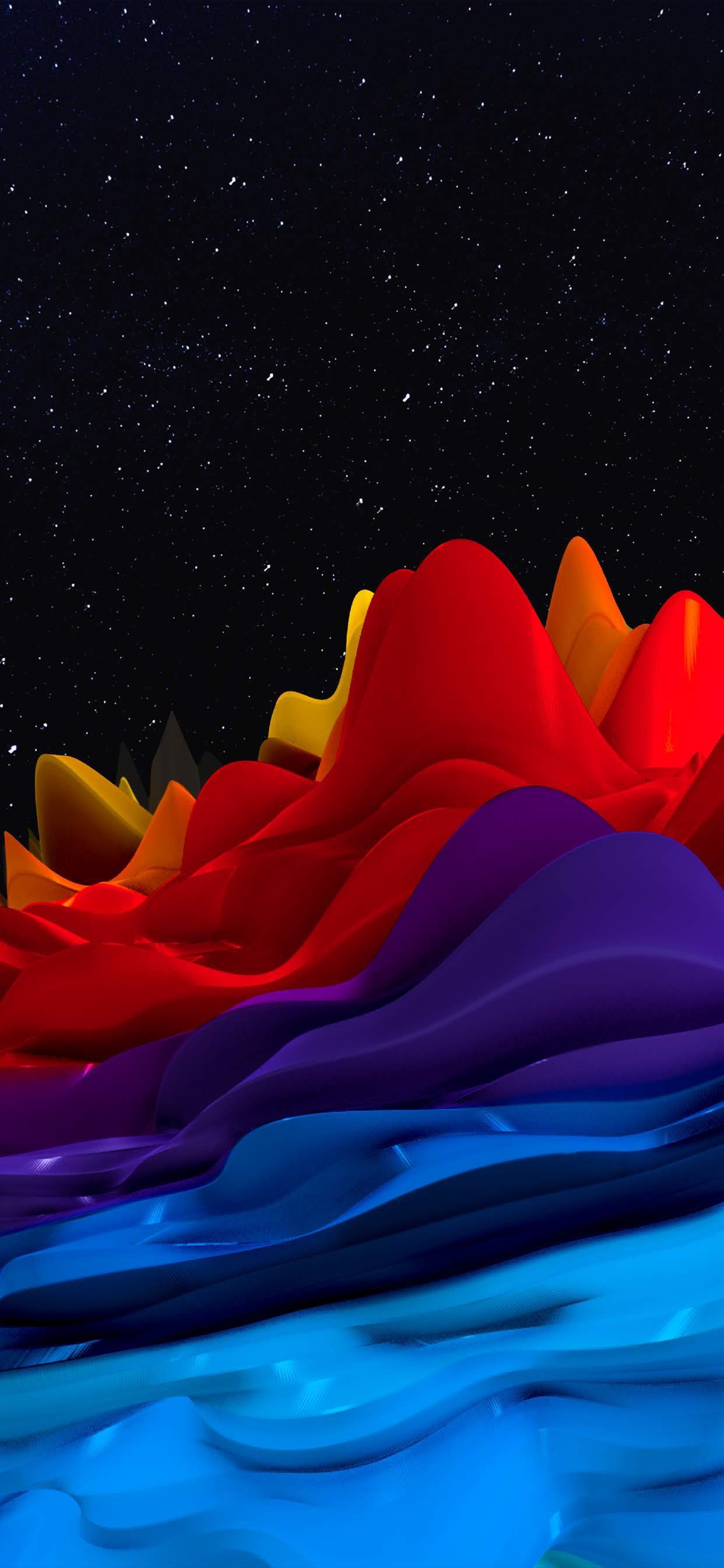 Colorful Waves Space wallpaper for Apple iPhone, Mac, iPad and more