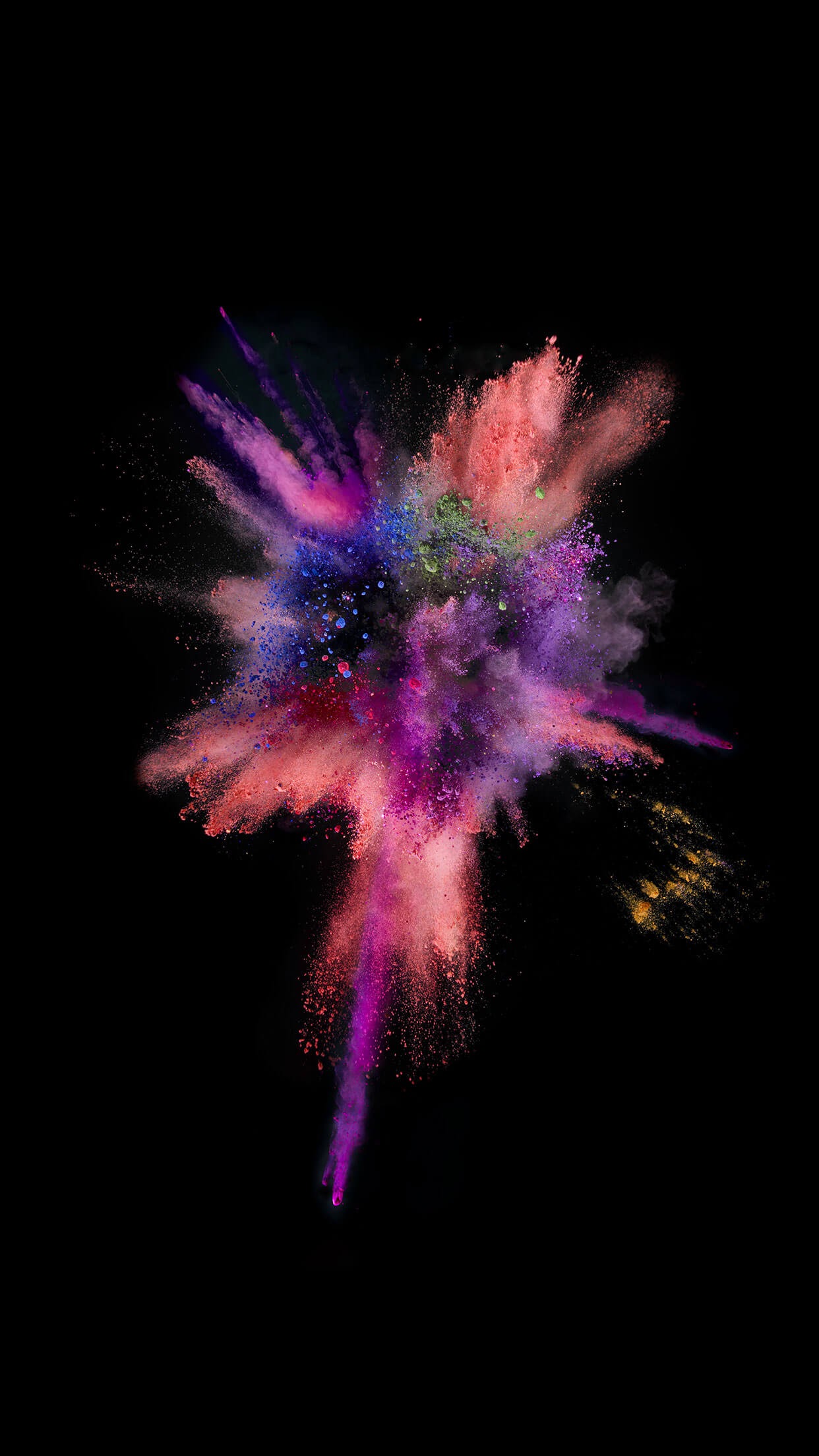 iOS 10 Stock Pink Color Explosion wallpaper for Apple iPhone, Apple Watch, Mac, iPad and Apple Watch