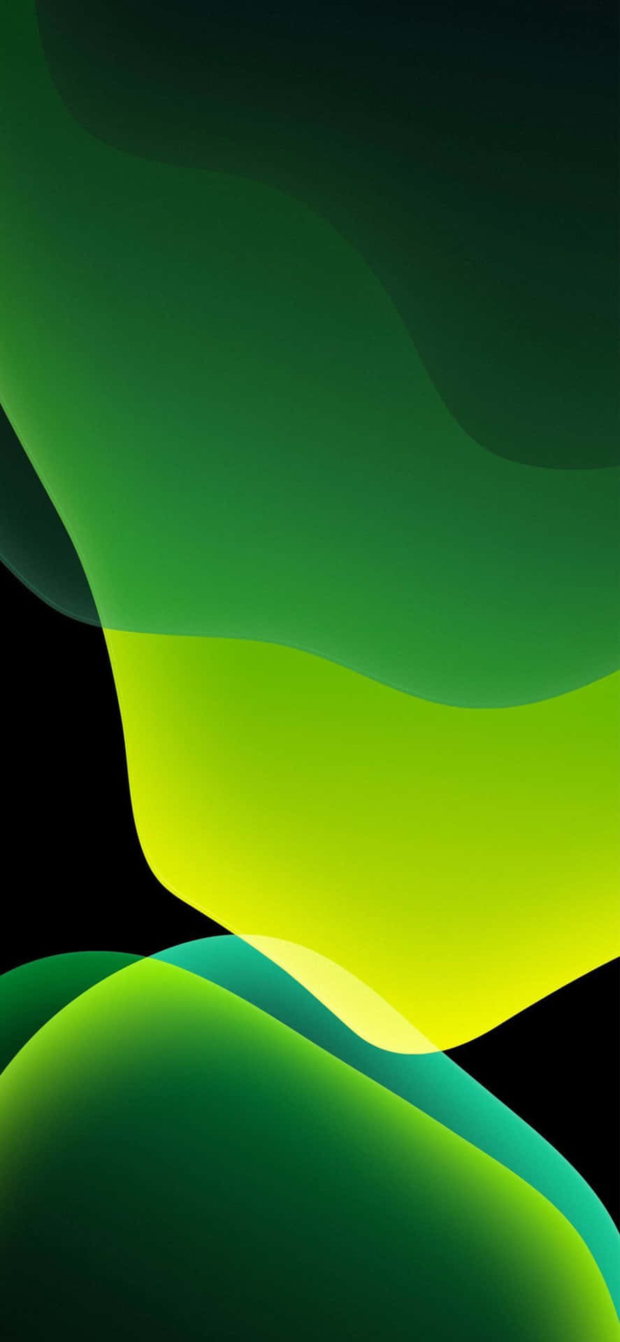 iOS 13 Default Stock Green wallpaper for Apple iPhone, Apple Watch, Mac, iPad and Apple Watch