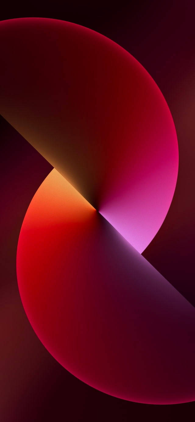 iOS 13 Default Stock Red Circular wallpaper for Apple iPhone, Apple Watch, Mac, iPad and Apple Watch