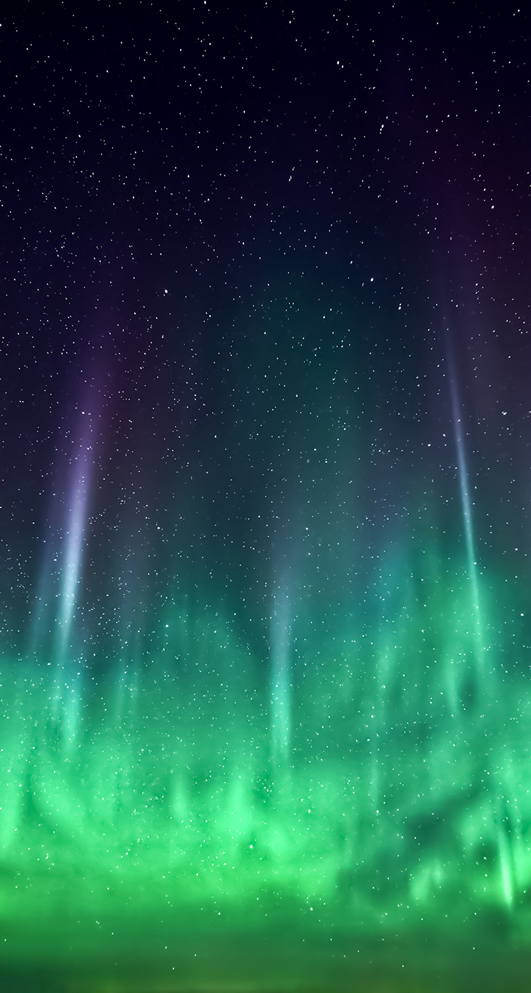 iOS 5 Stock Apple iPhone 4S Default Aurora Borealis With Stars wallpaper for Apple iPhone, Apple Watch, Mac, iPad and Apple Watch