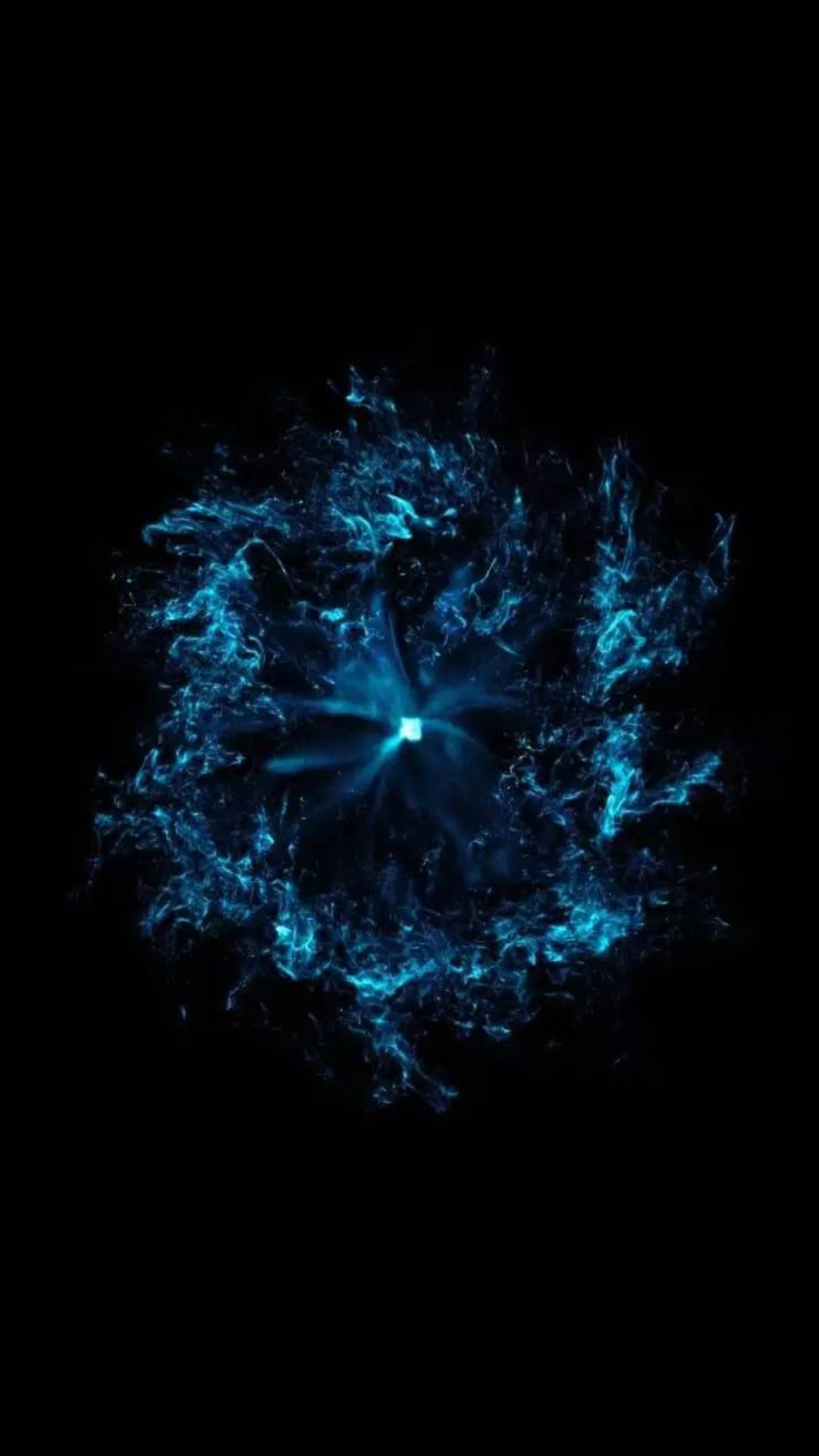 Ios10 Blue Dark Mode Electricity Smoke Default wallpaper for Apple iPhone, Apple Watch, Mac, iPad and Apple Watch