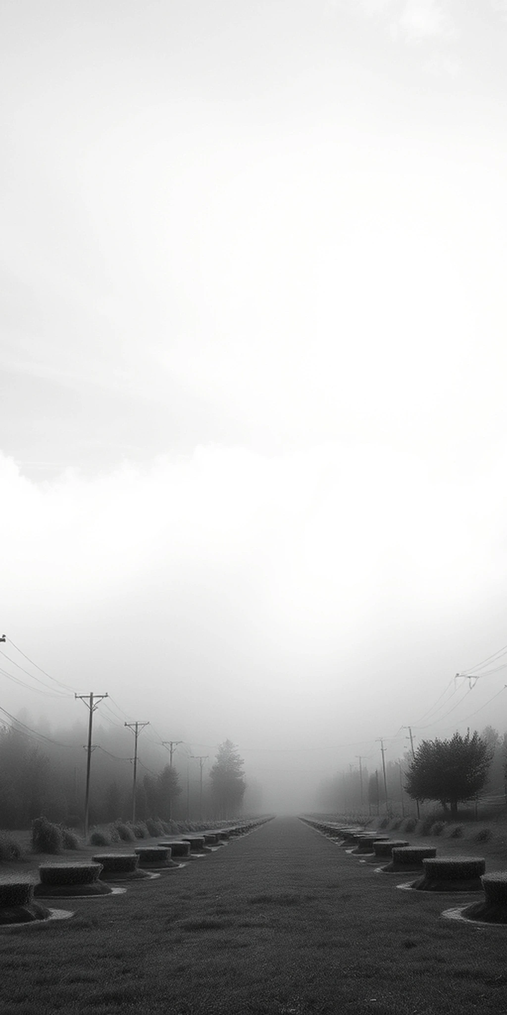 1 Image In The Middle White And Black Dark Mode Creepy Darkness iPhone wallpaper