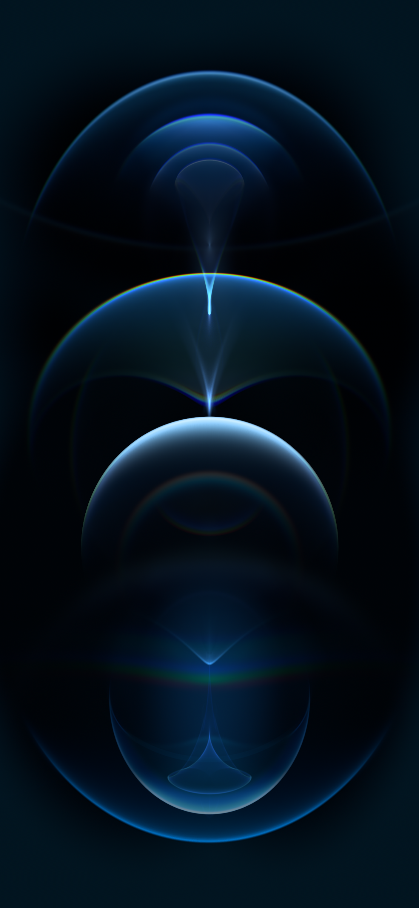 iPhone 12 Pro Blue Circles Dark Mode wallpaper for Apple iPhone, Apple Watch, Mac, iPad and Apple Watch