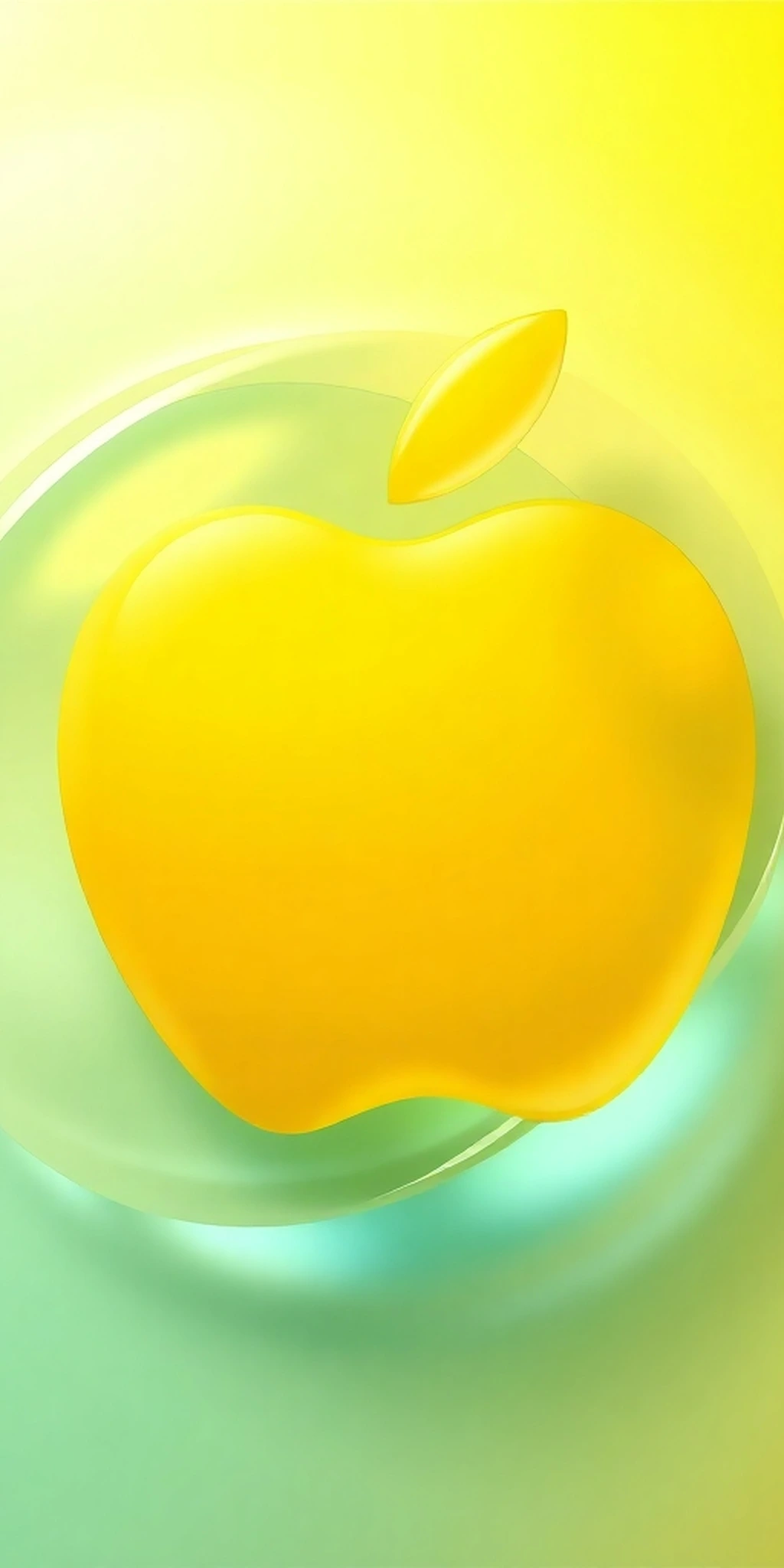 Apple Yellow Liquid Glass Style Wallpaper For iPhone — Free iPhone Wallpaper  (4K/HD) | 2026, image size:1024x2048