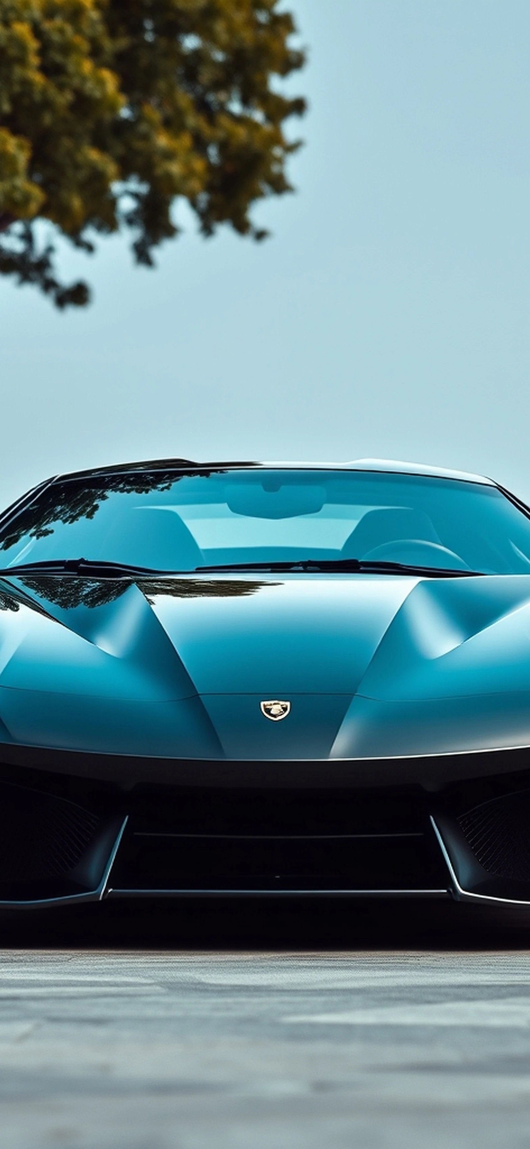 Black Luxury Car Dengerous With Green Trees iPhone wallpaper