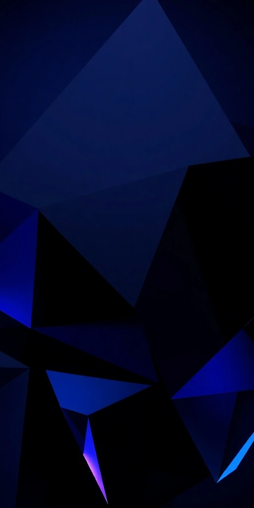 Dark Mode Geometric Blue iPhone wallpaper