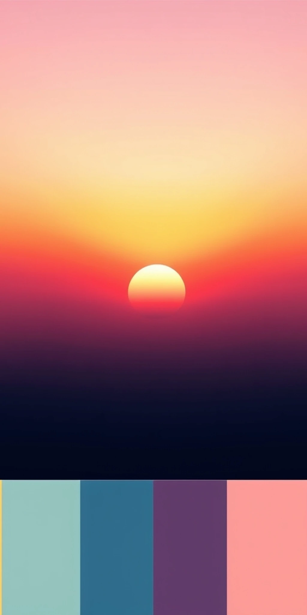 Gorgeous Gradient With Sunrise Hues Contrasting Color Palette iPhone wallpaper