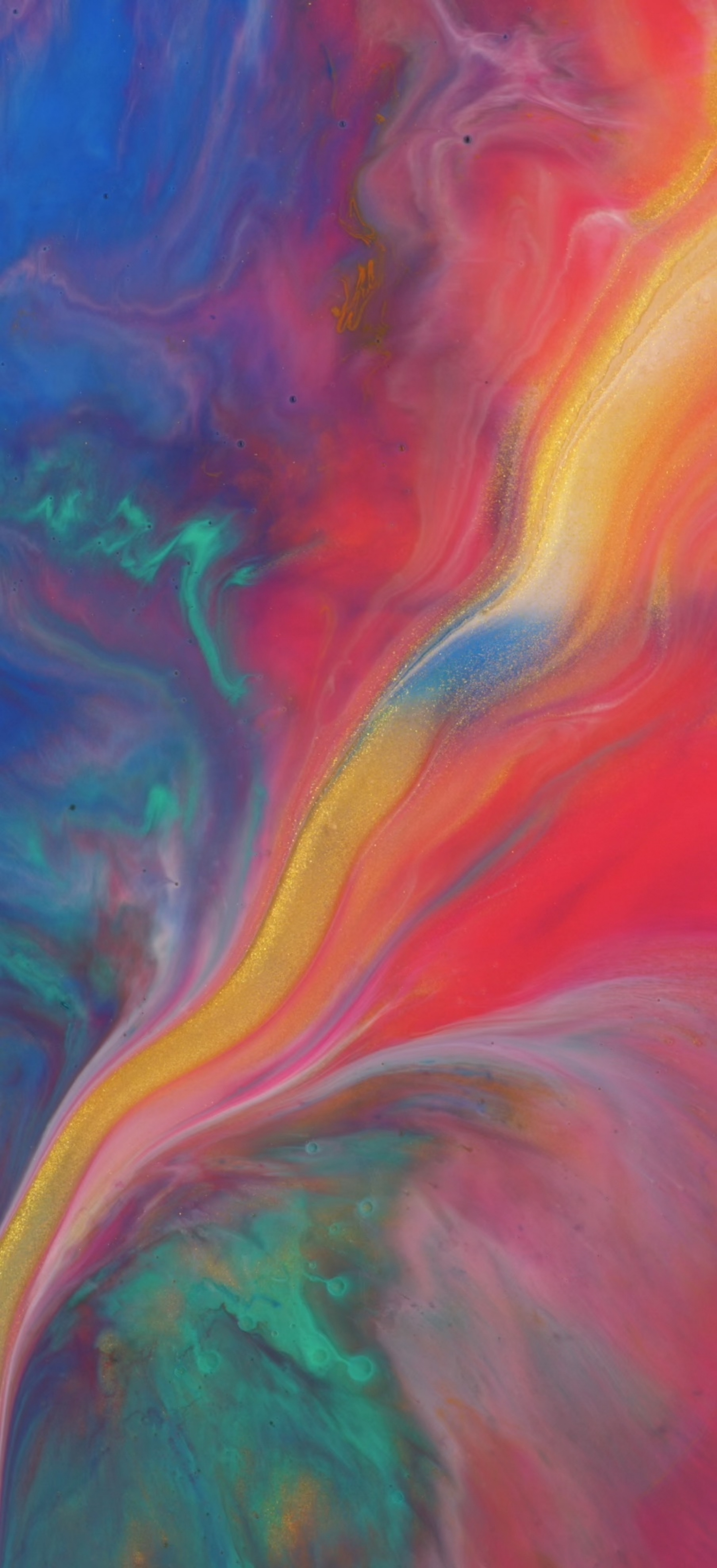 iPhone Stock Multicolor Paint Swirl Liquid