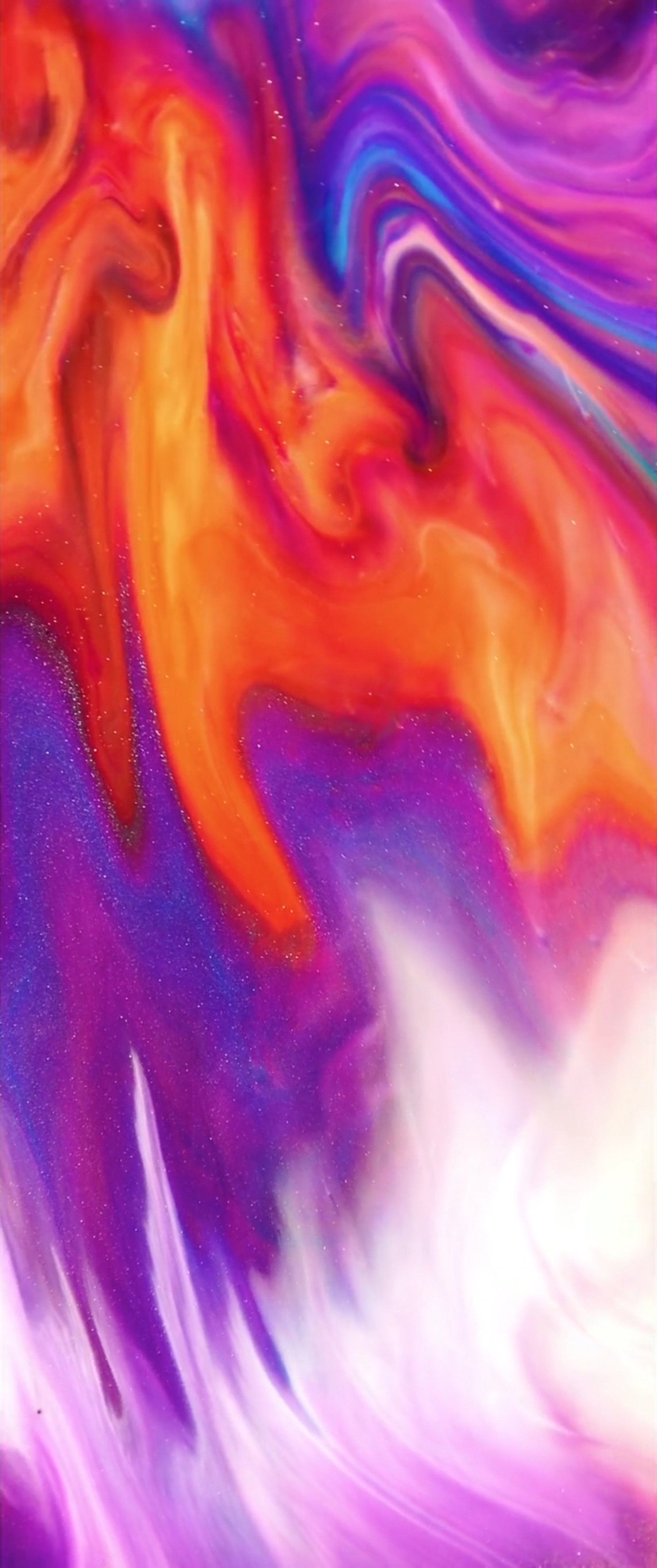 iPhone Stock Purple Red Blue Paint Swirl Liquid