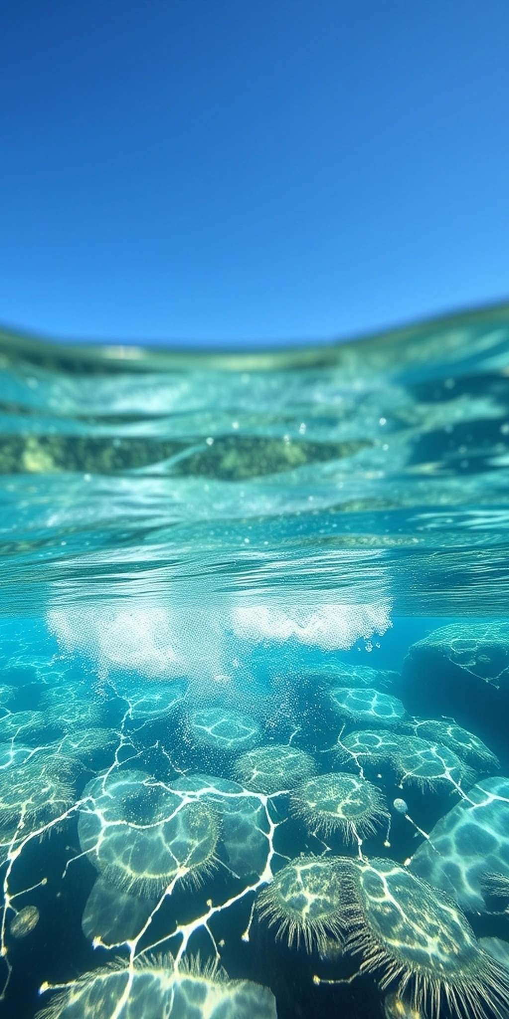 Stunningly Clear High Definition Underwater Scene iPhone wallpaper