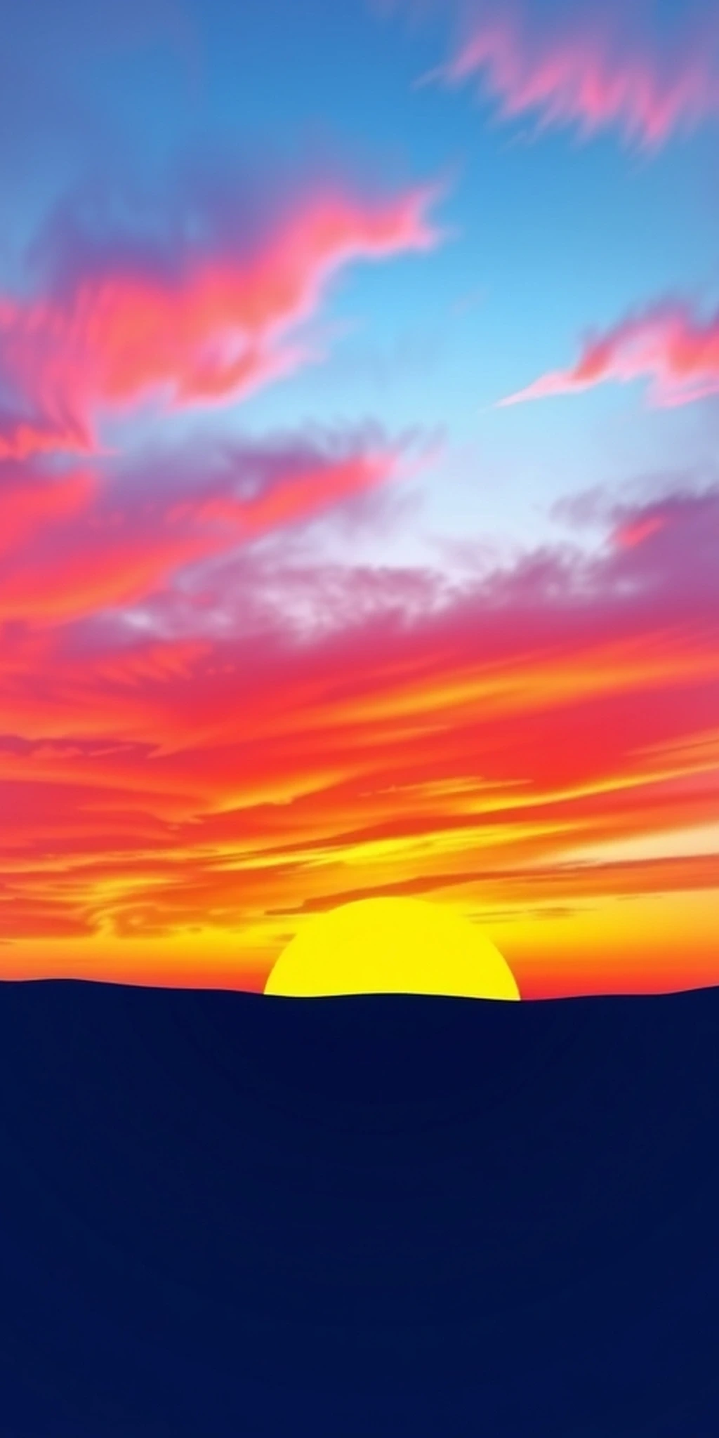 Unique Gradient Sunset Using A Baby Palette iPhone wallpaper