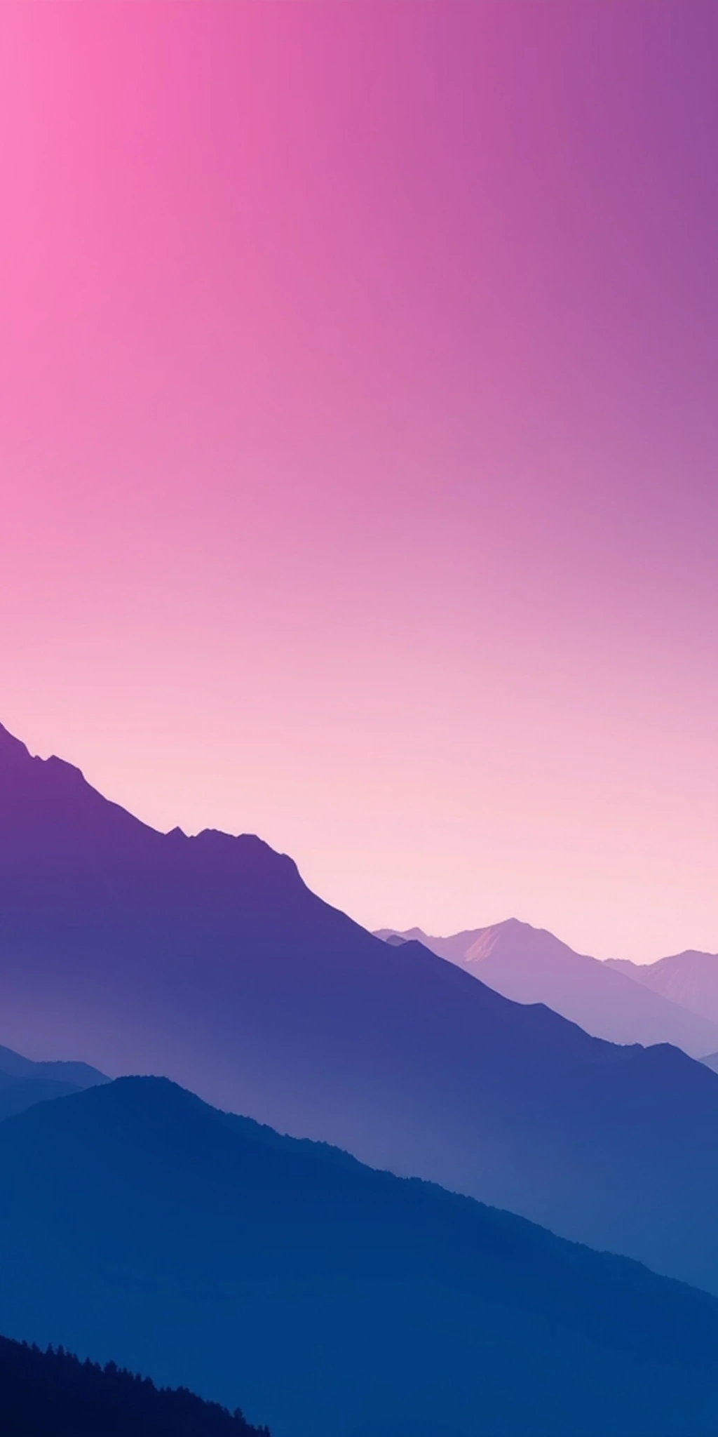 Vibrant Mountains Landscape Gradient Apple iPhone wallpaper