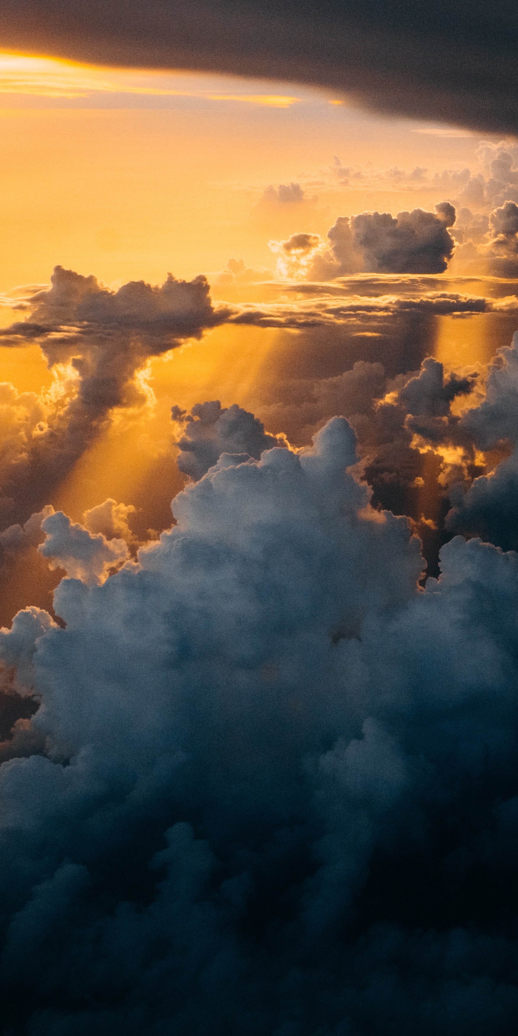 iPhone X Stock Orange Clouds