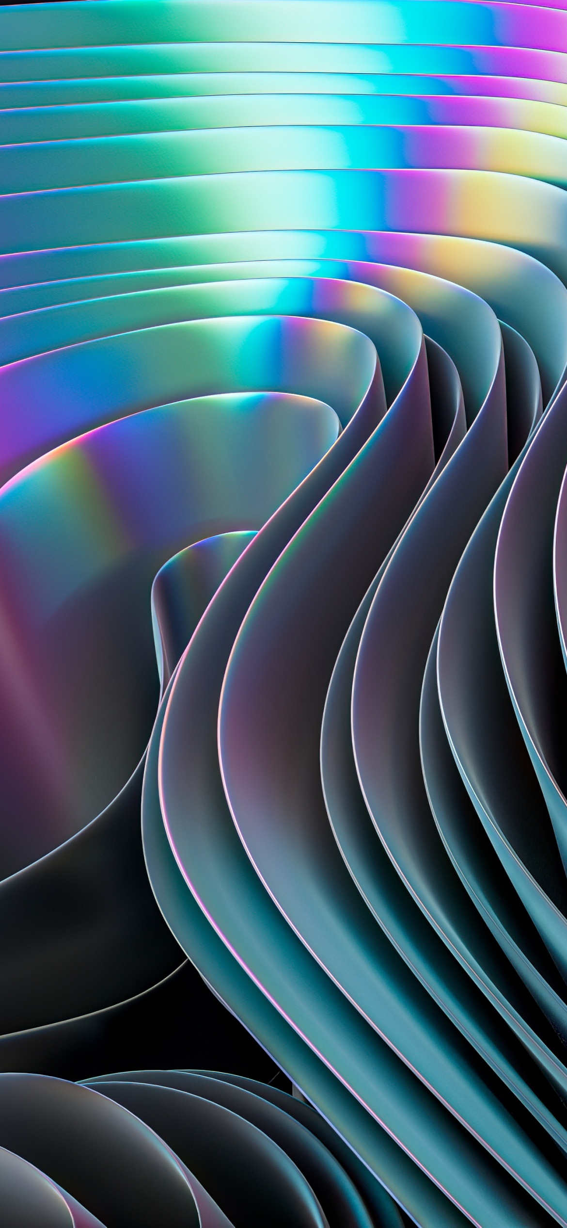 Iridescent Metallic Substance Sheets Of Metal 3D Most Popular Wallpapers 2025