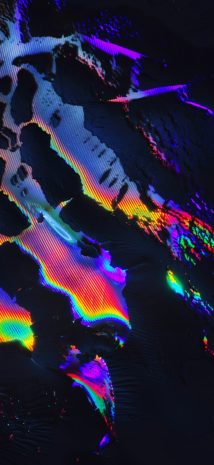 Iridescent Rainbow Broken Smashed Display 120hz 240hz 4K HDR wallpaper for Apple iPhone, Apple Watch, Mac, iPad and Apple Watch